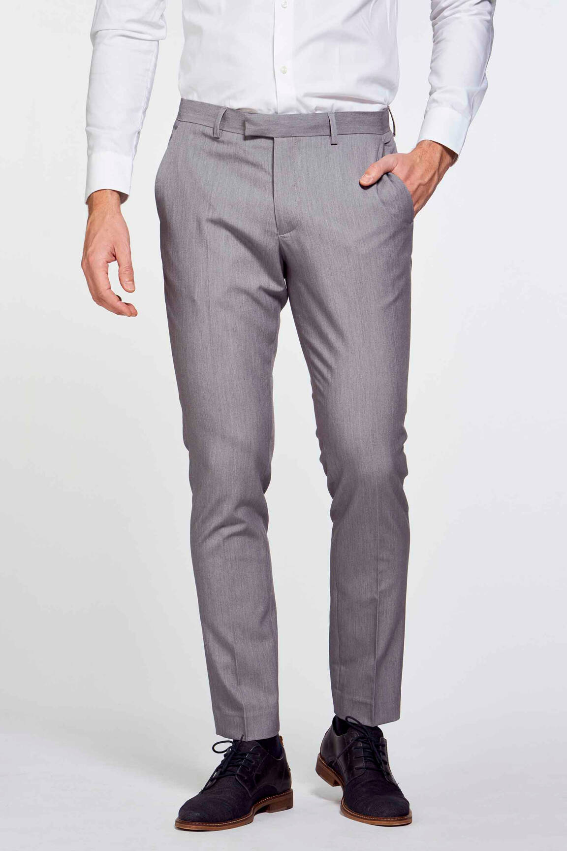 Lieknos kelnės pilka JACK & JONES vyras