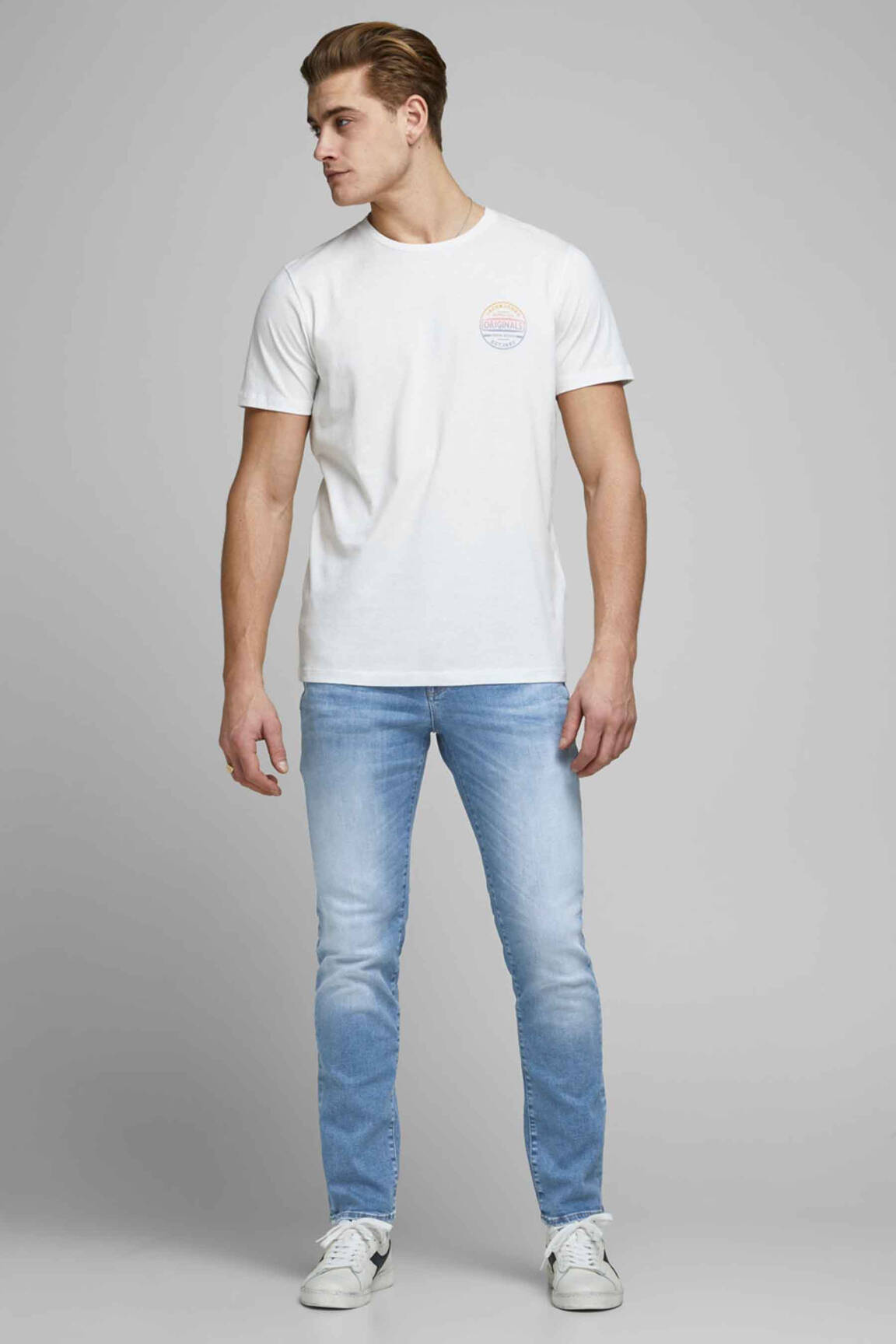 Tiesios kirpimo džinsai mėlyna JACK & JONES vyras