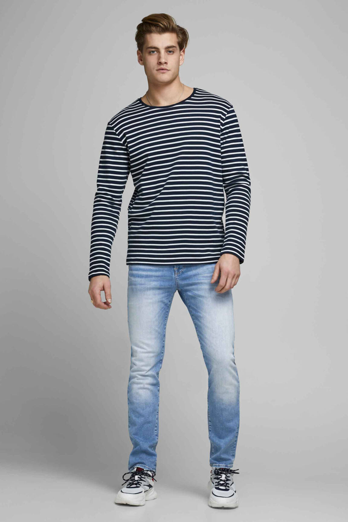 Tiesios kirpimo džinsai mėlyna JACK & JONES vyras