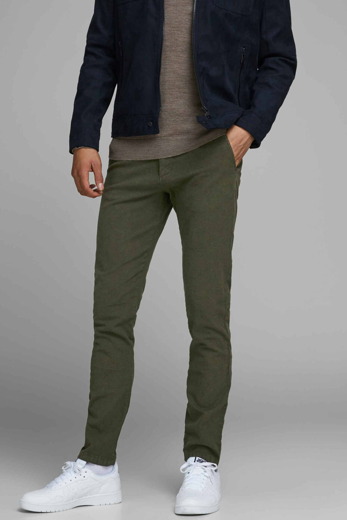 Lieknos kelnės žalias JACK & JONES vyras