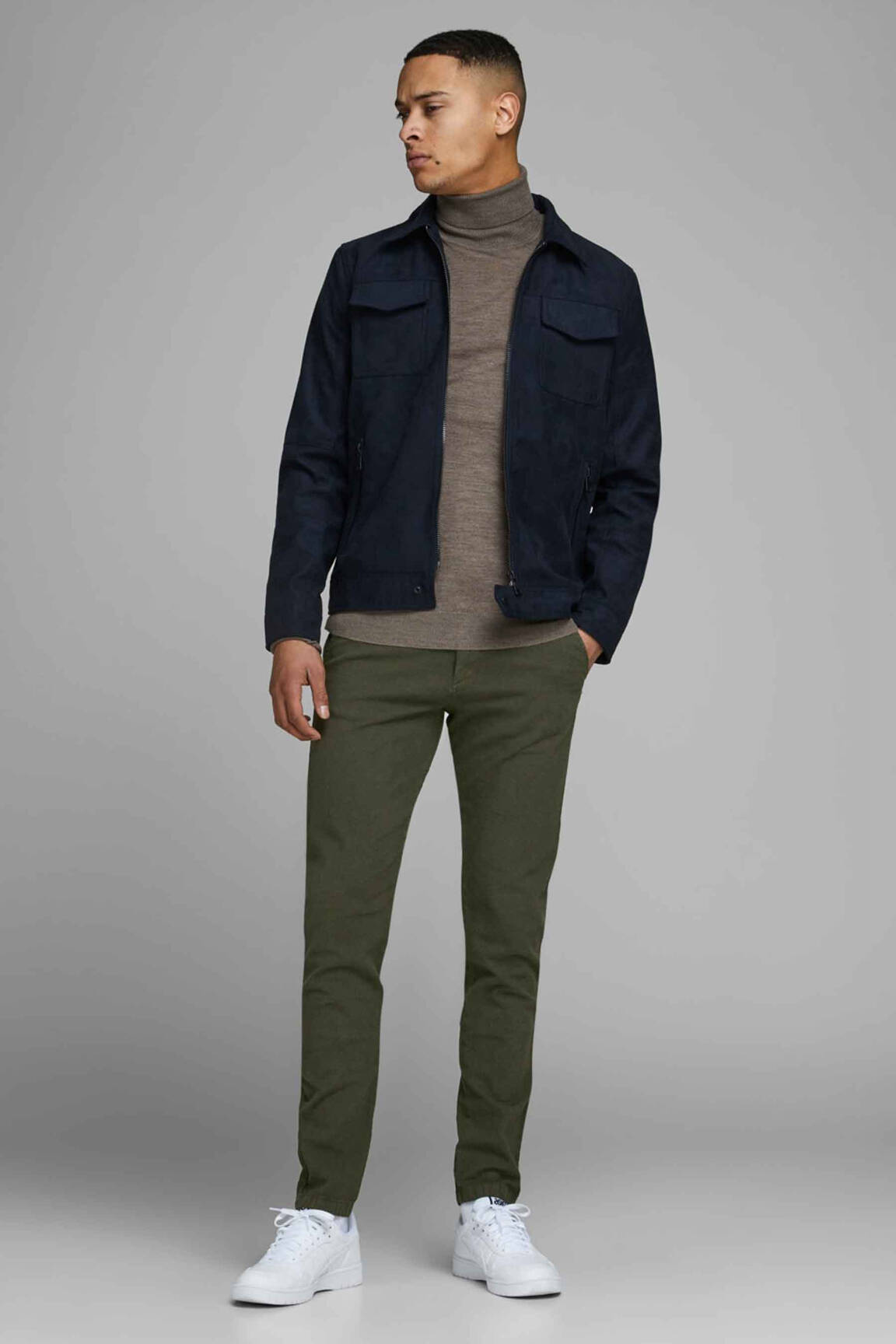 Lieknos kelnės žalias JACK & JONES vyras
