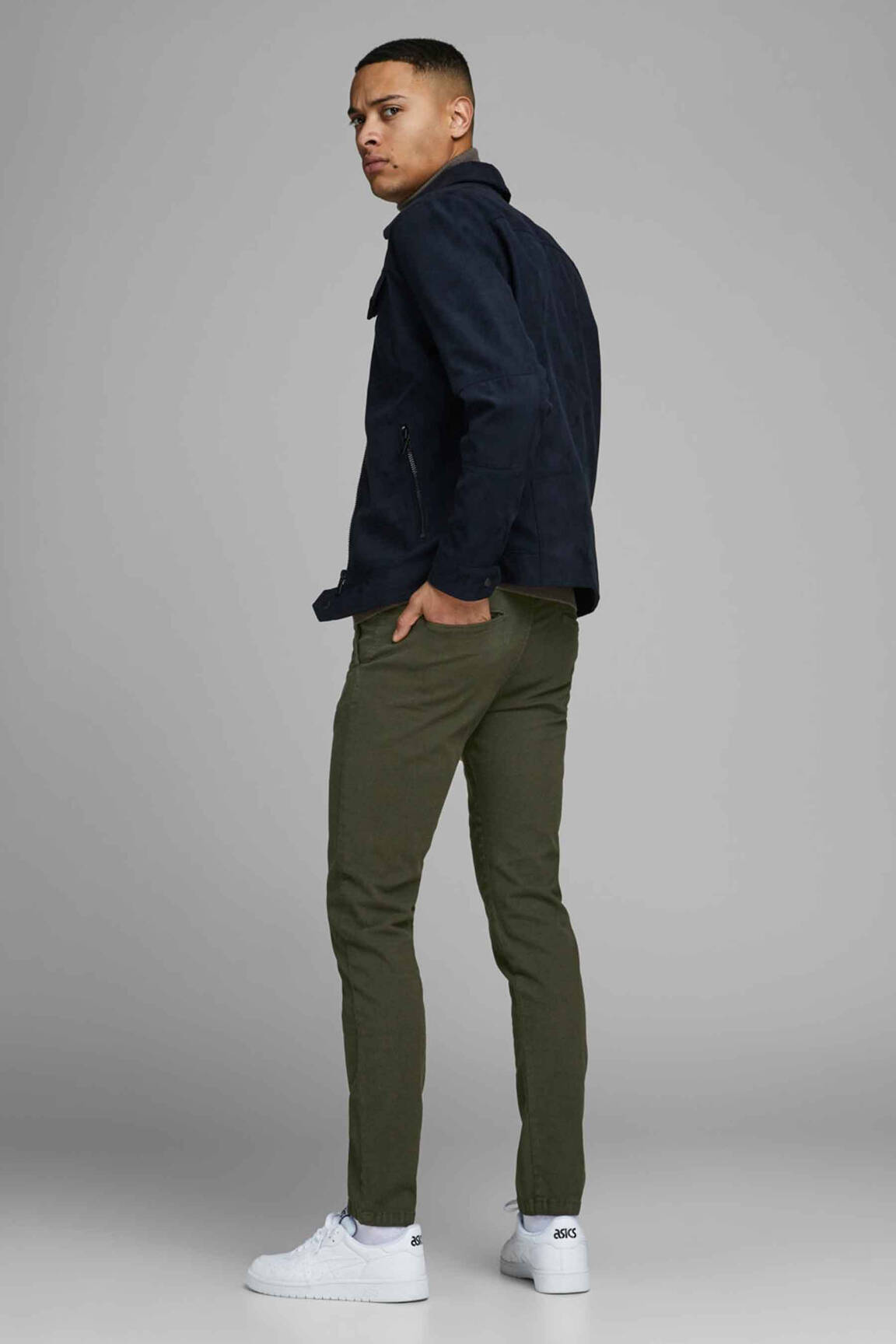 Lieknos kelnės žalias JACK & JONES vyras