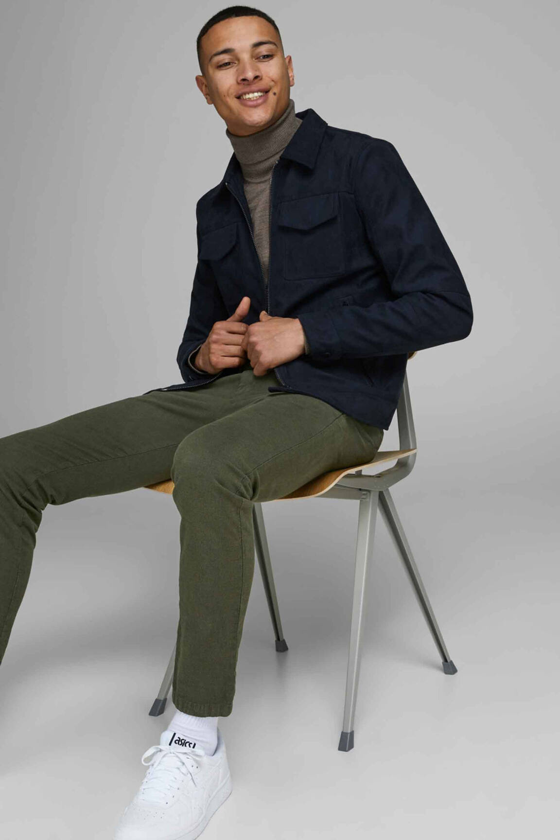Lieknos kelnės žalias JACK & JONES vyras
