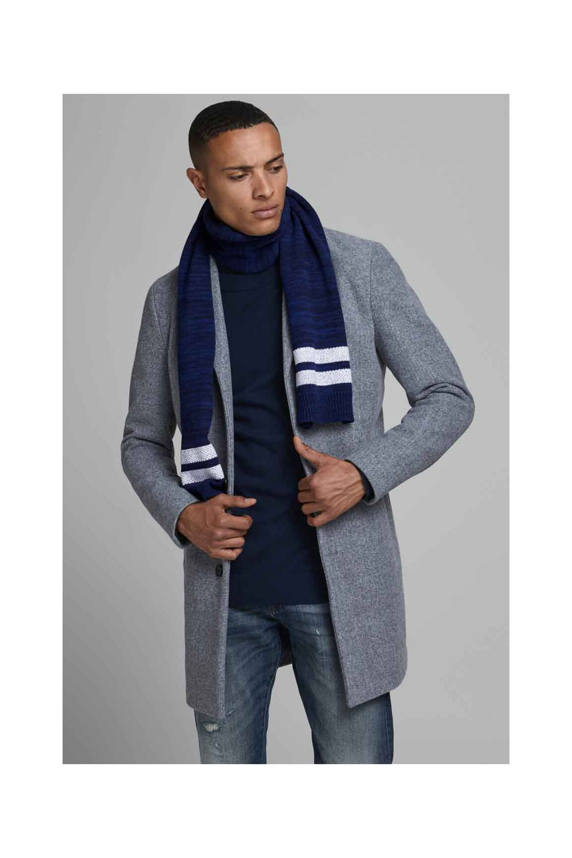 Šalikas mėlyna JACK & JONES vyras