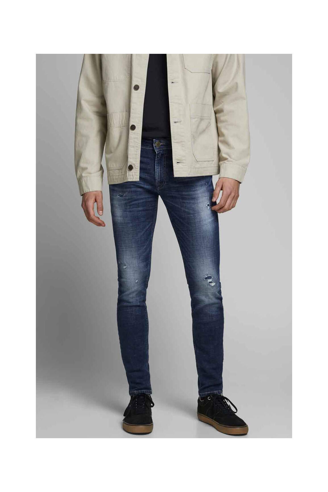 Lieknos džinsai mėlyna JACK & JONES vyras