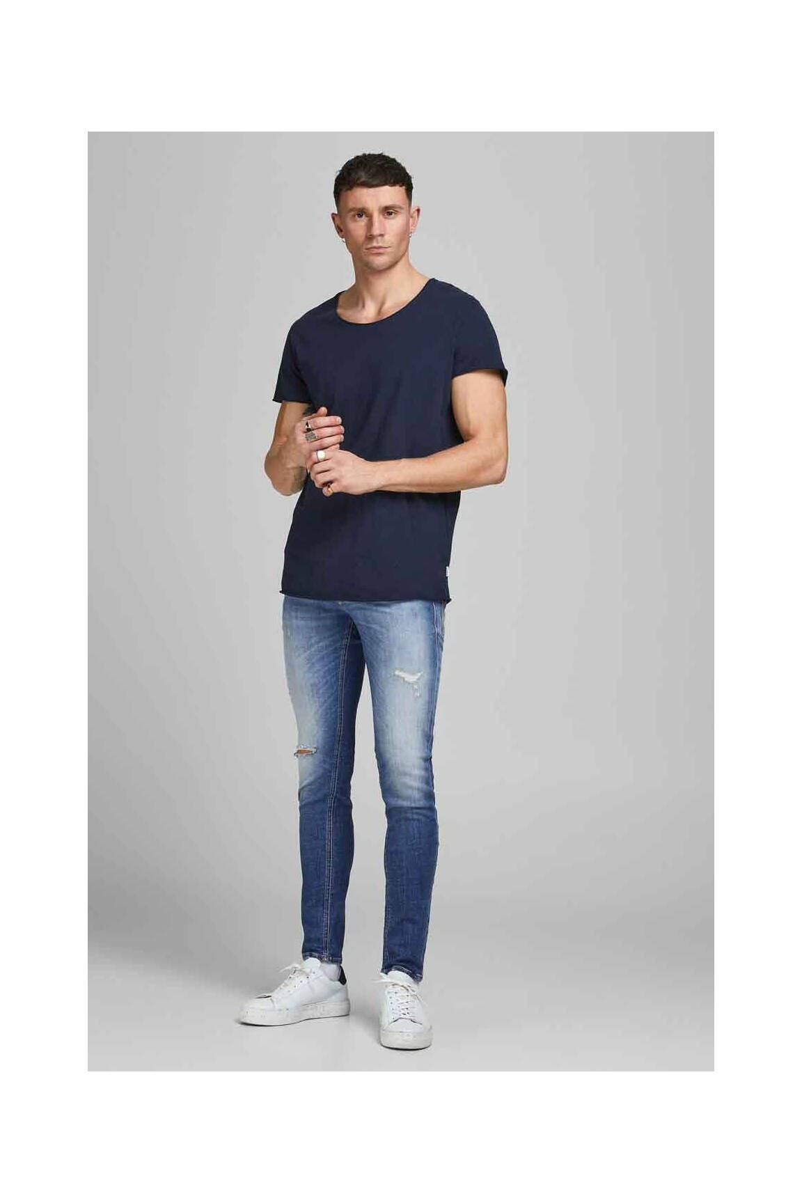 Lieknos džinsai mėlyna JACK & JONES vyras