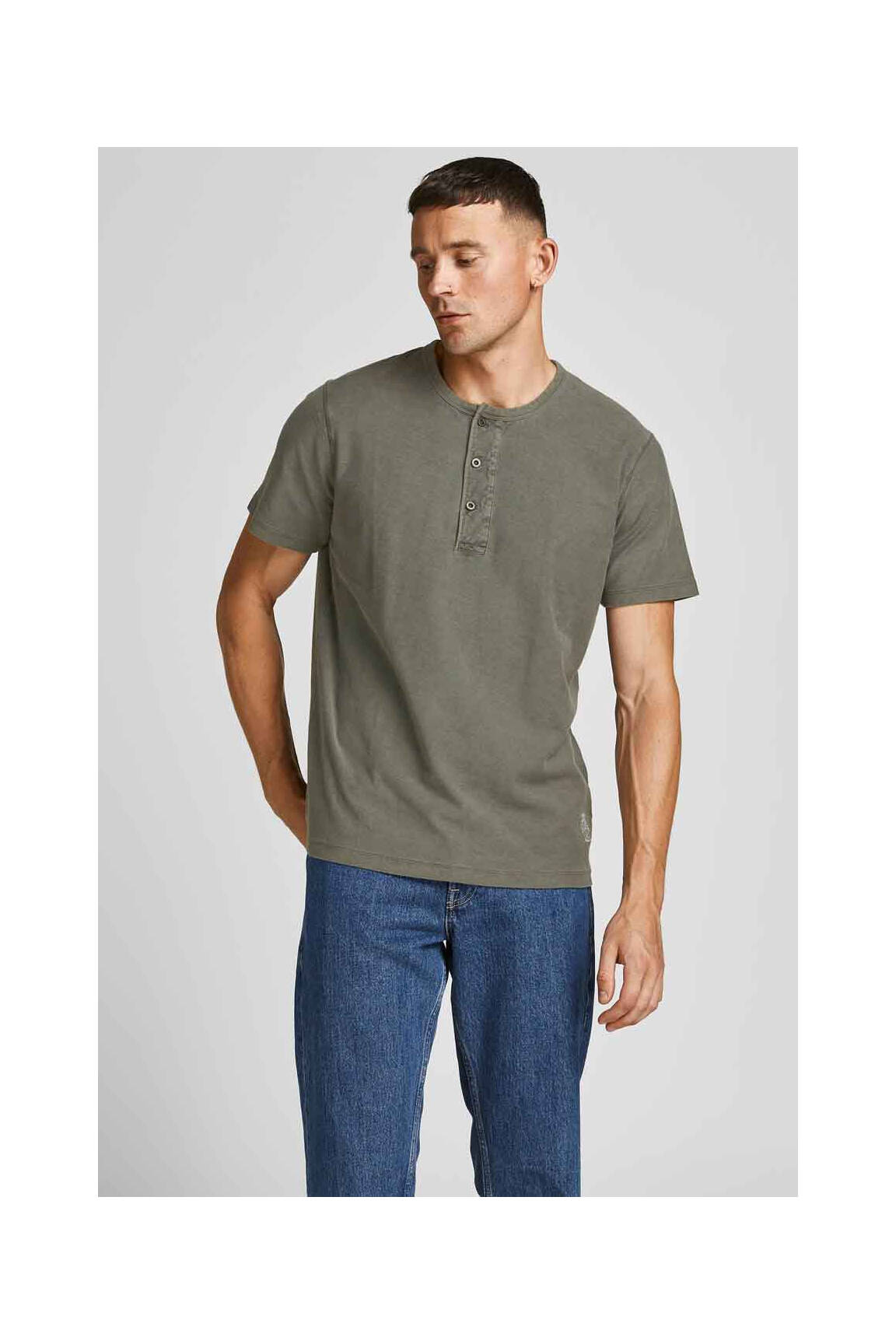 T-marškinys rudas JACK & JONES vyras
