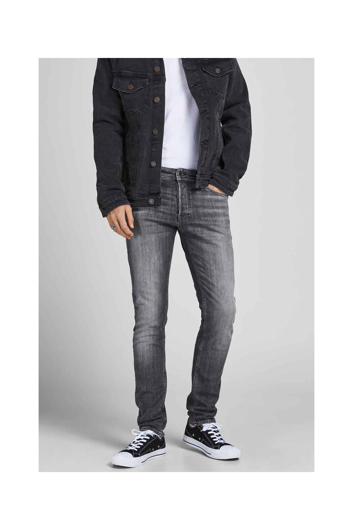 Lieknos džinsai pilka JACK & JONES vyras