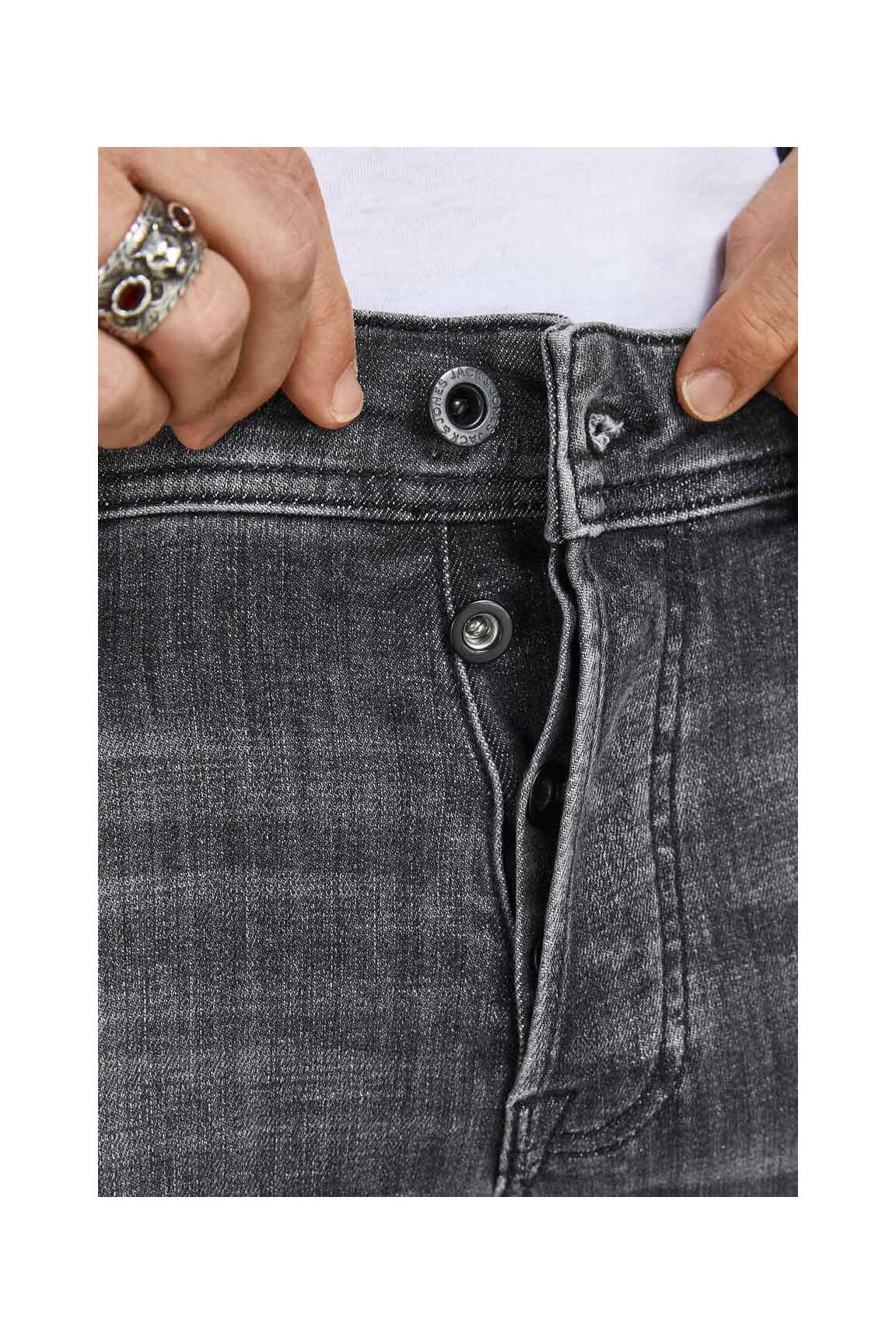 Lieknos džinsai pilka JACK & JONES vyras
