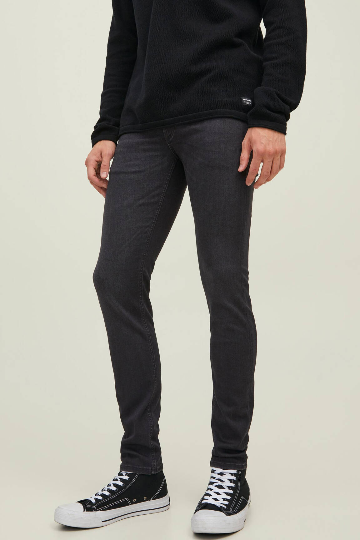 Lieknos džinsai juodas JACK & JONES vyras