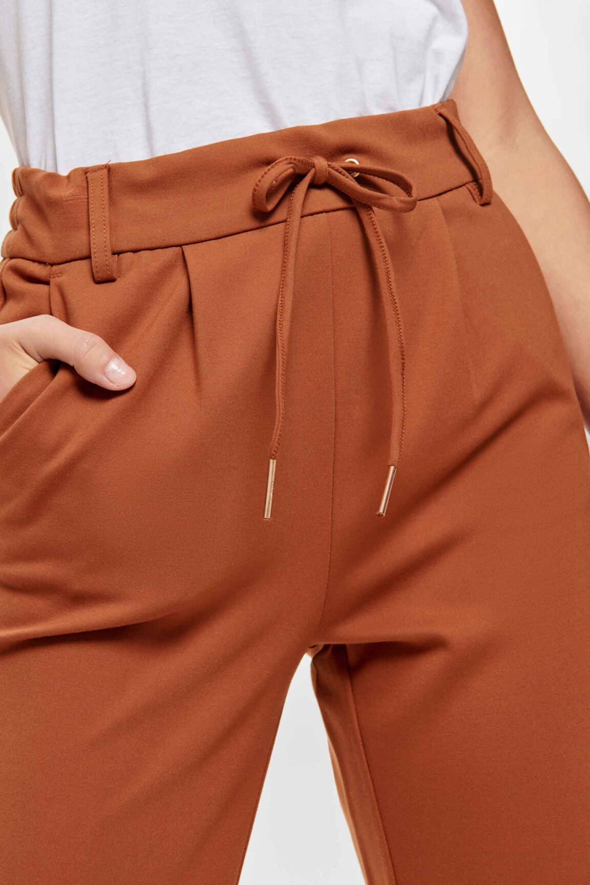 Chino kelnė rudas ONLY moteris