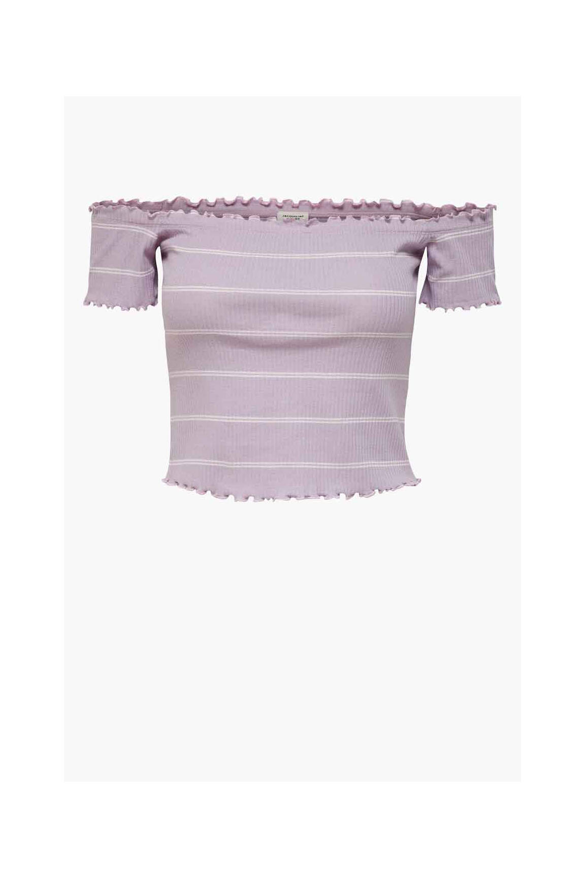 T-marškinys violetinis JACQUELINE DE YONG moteris