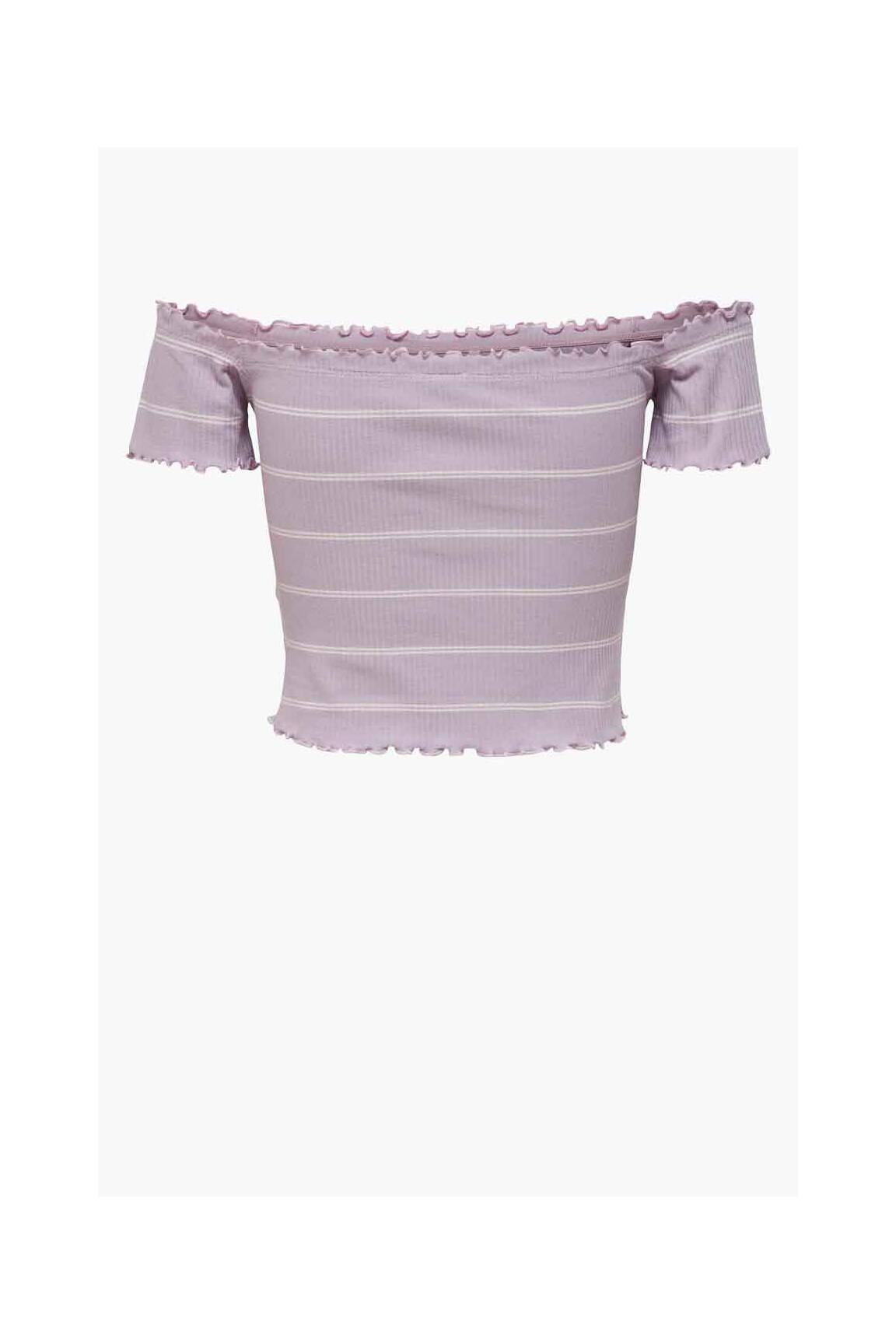 T-marškinys violetinis JACQUELINE DE YONG moteris