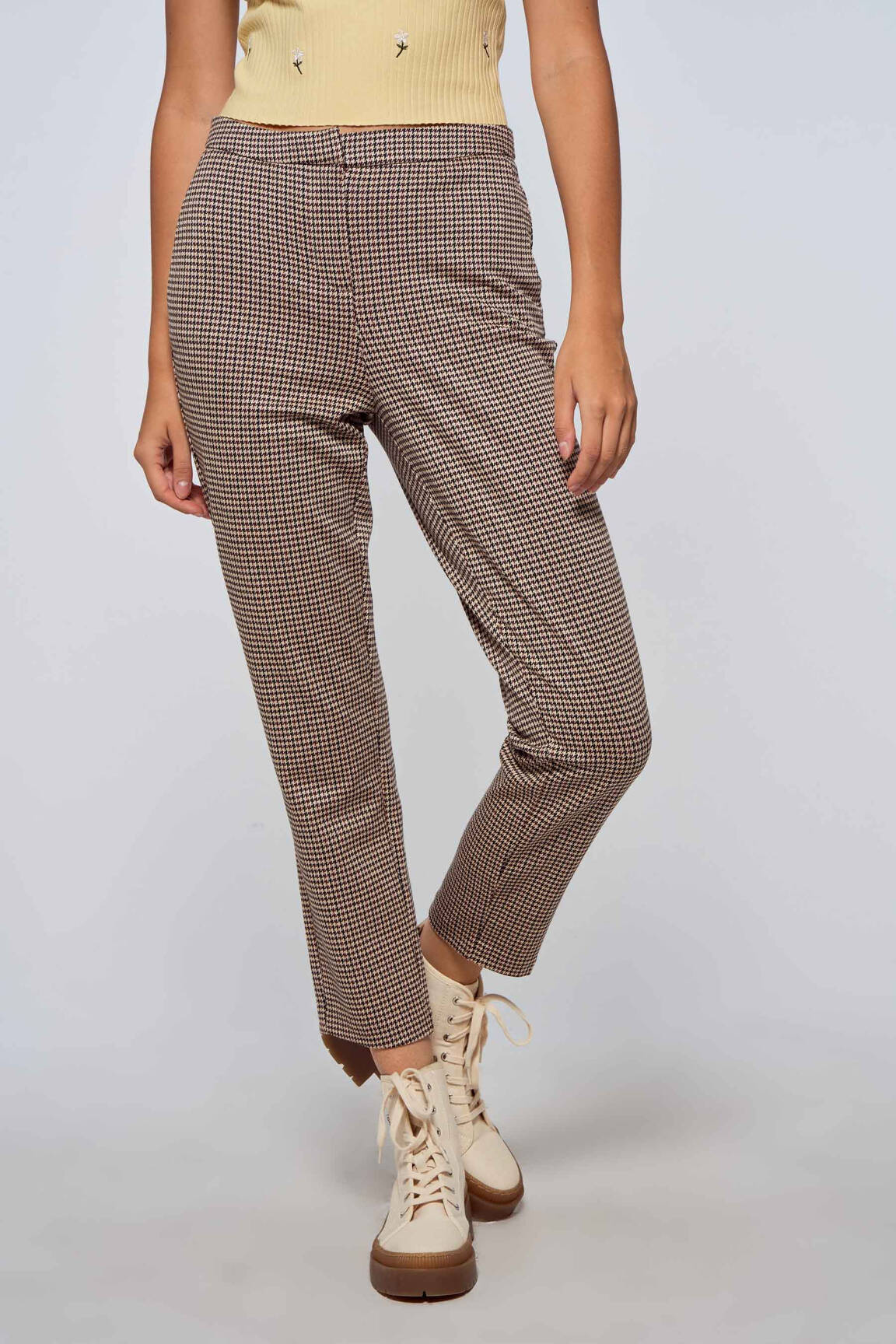 Chino kelnė rudas ONLY moteris