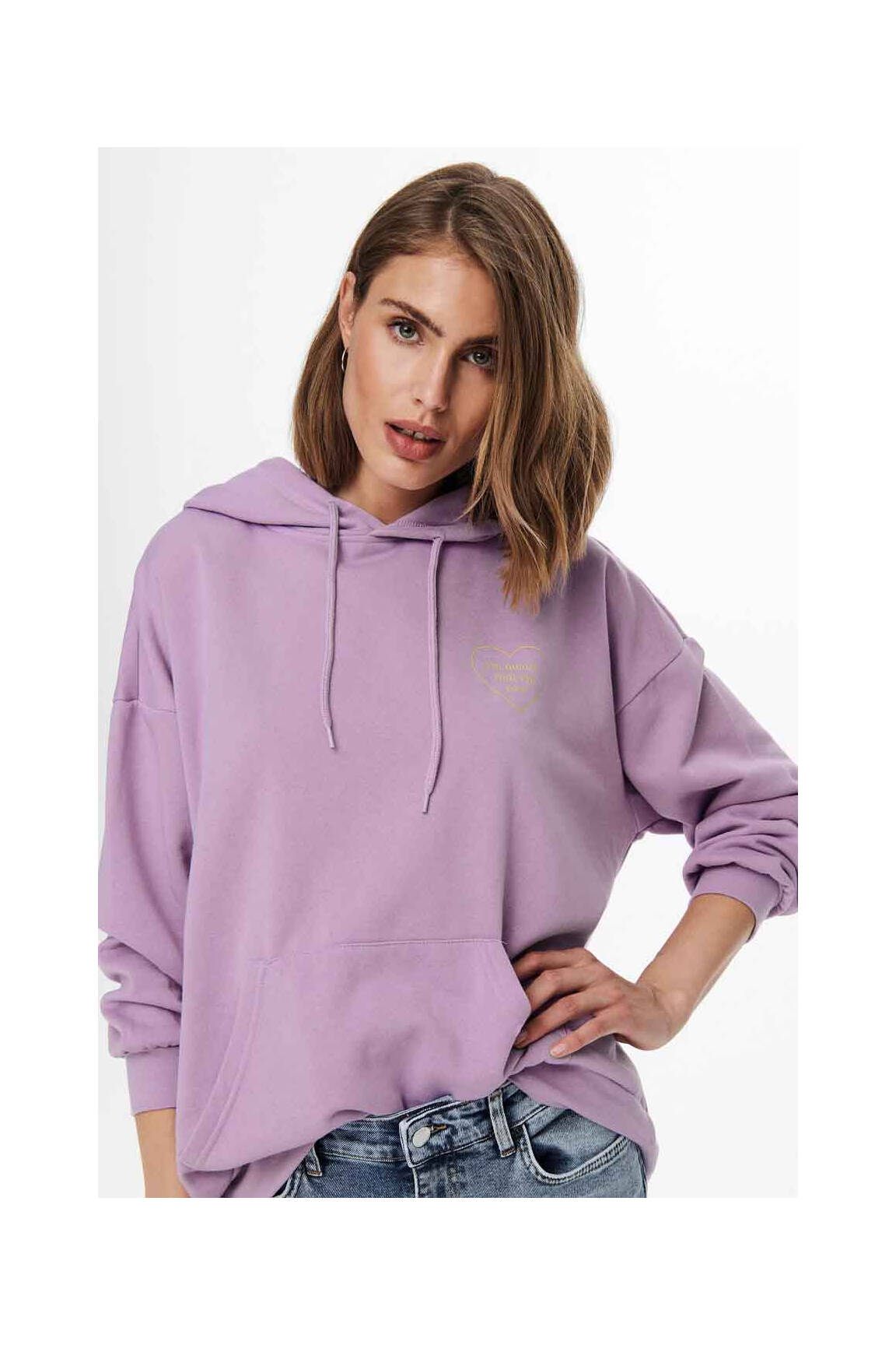 Kapišonas violetinis ONLY moteris