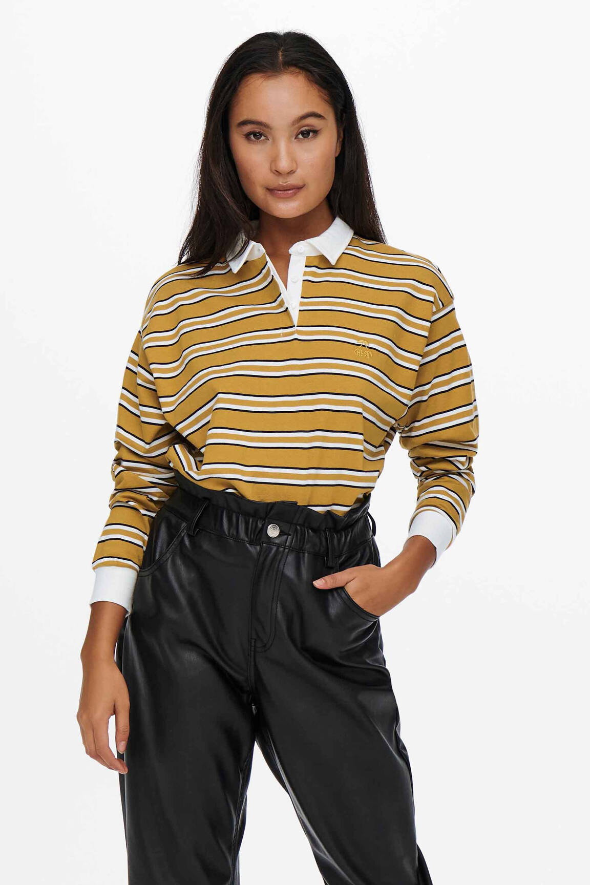 Polo geltona ONLY moteris
