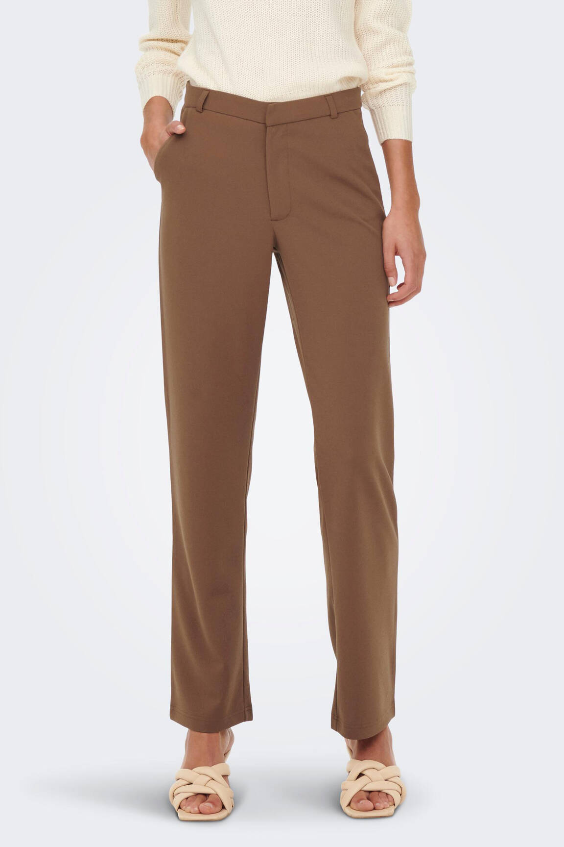 Chino kelnė rudas JACQUELINE DE YONG moteris