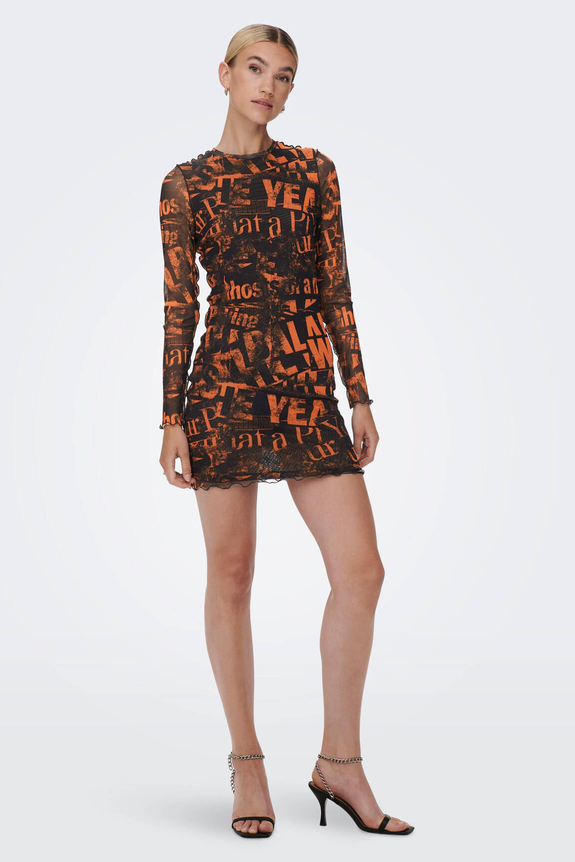 Trumpa suknelė juodas NEON & NYLON moteris