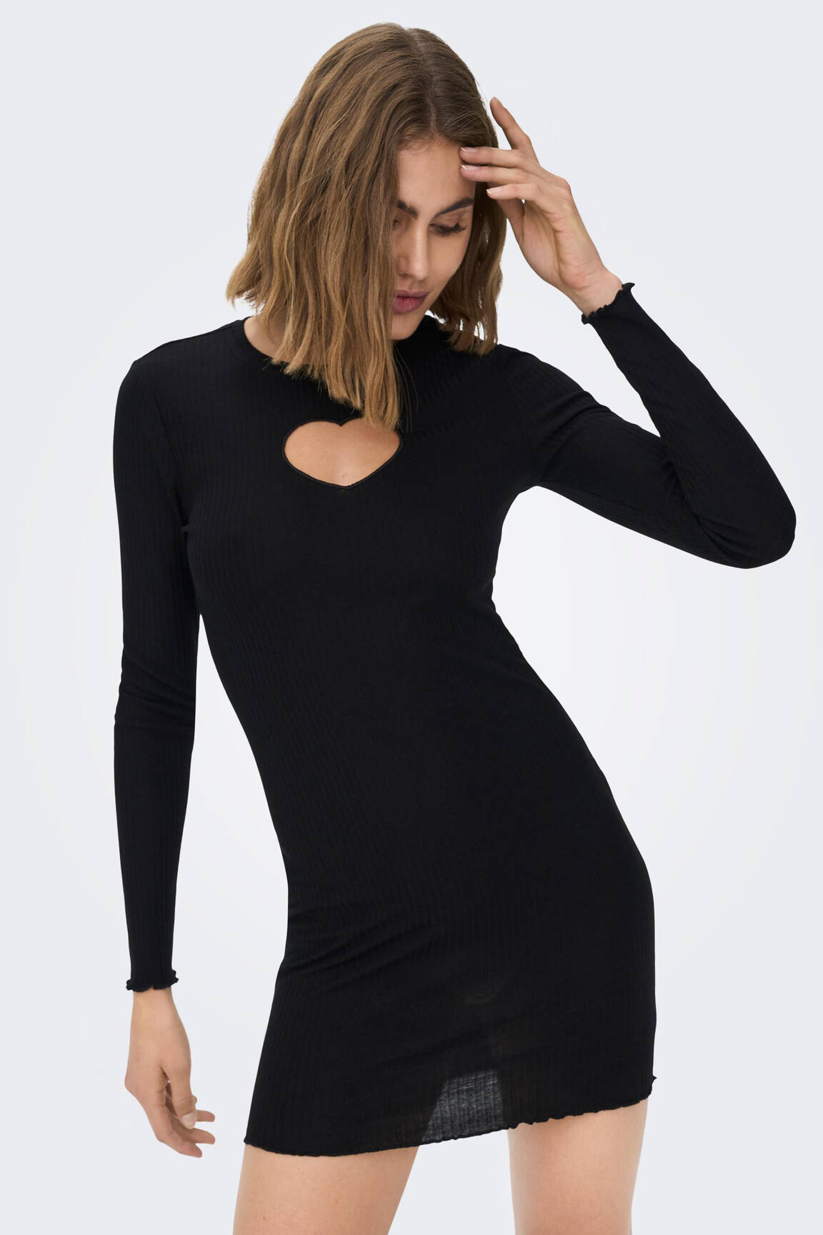Trumpa suknelė juodas NEON & NYLON moteris