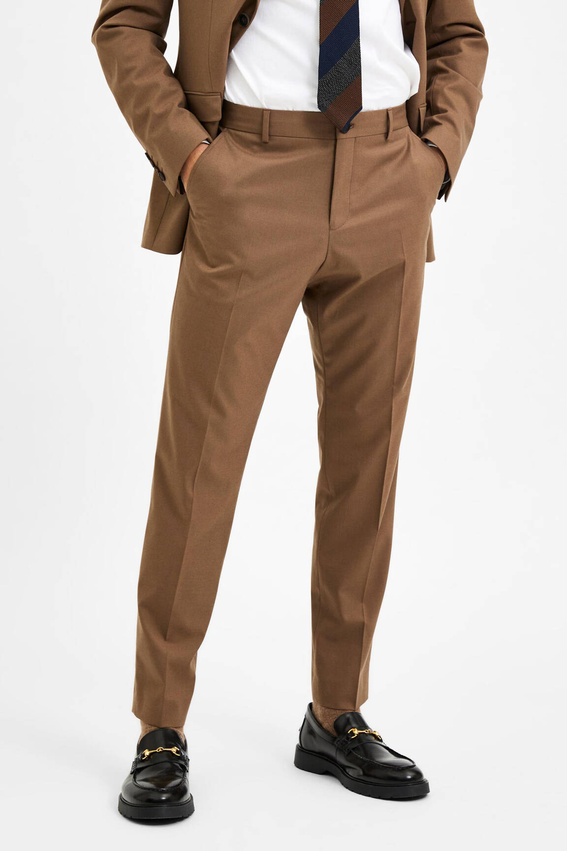 Chino kelnė rudas SELECTED vyras
