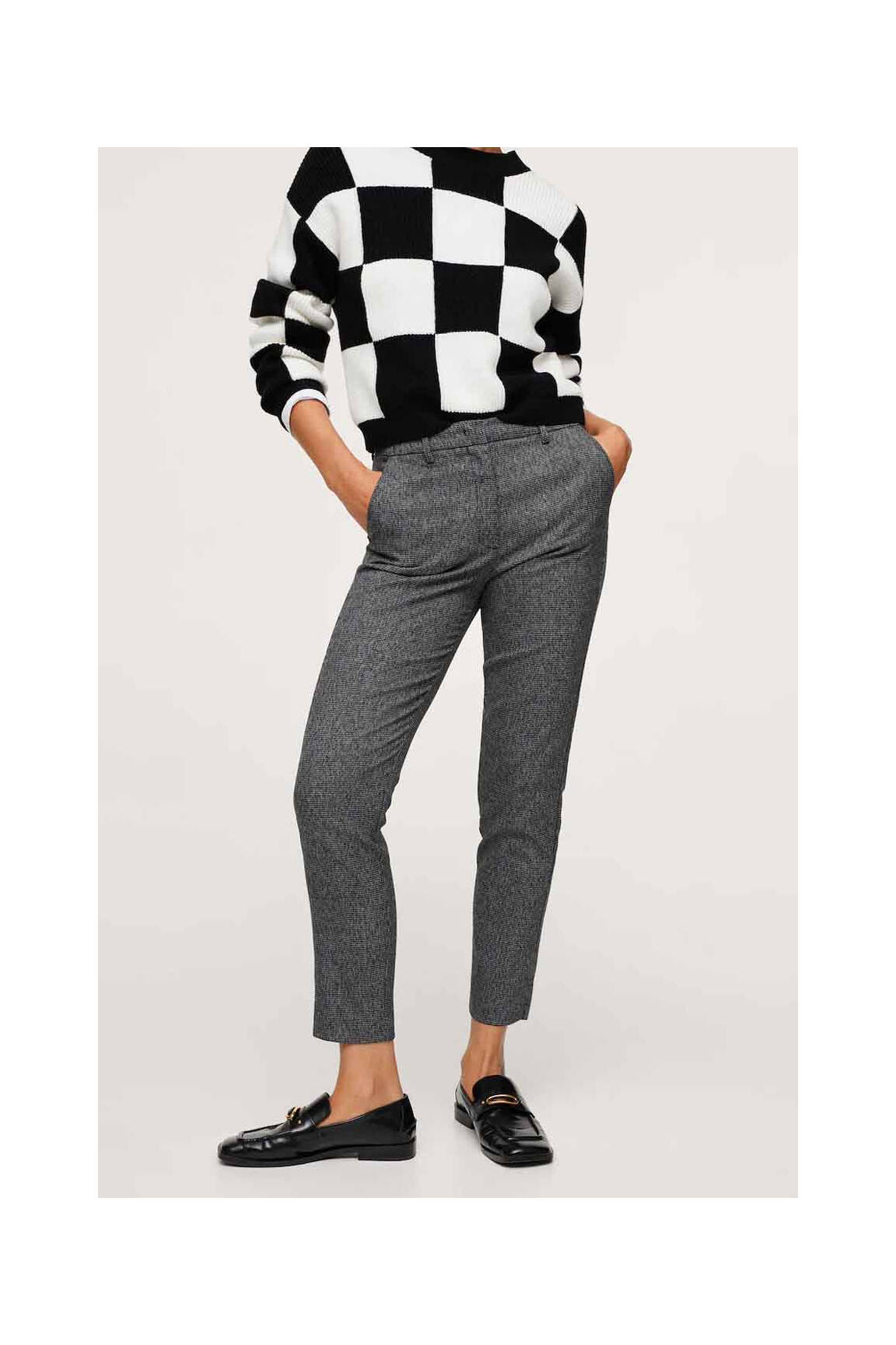 Chino kelnė pilka MANGO moteris