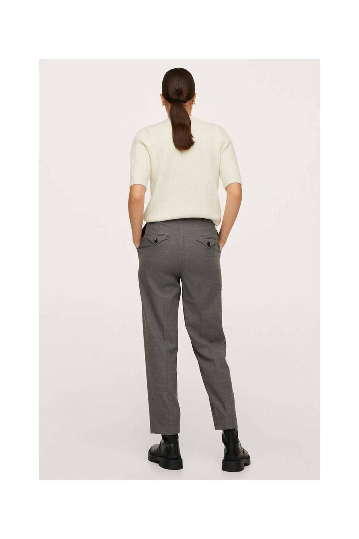 Chino kelnė rudas MANGO moteris