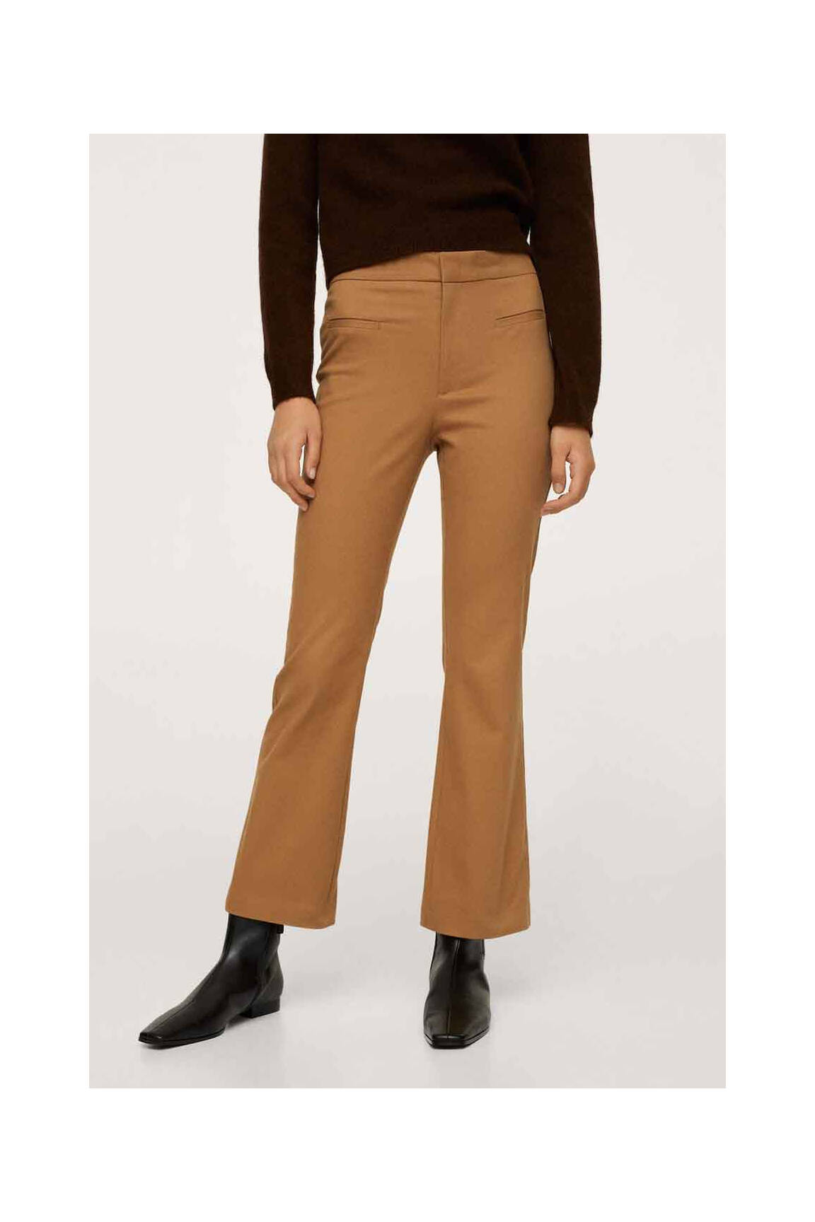 Bootcut džinsai rudas MANGO moteris
