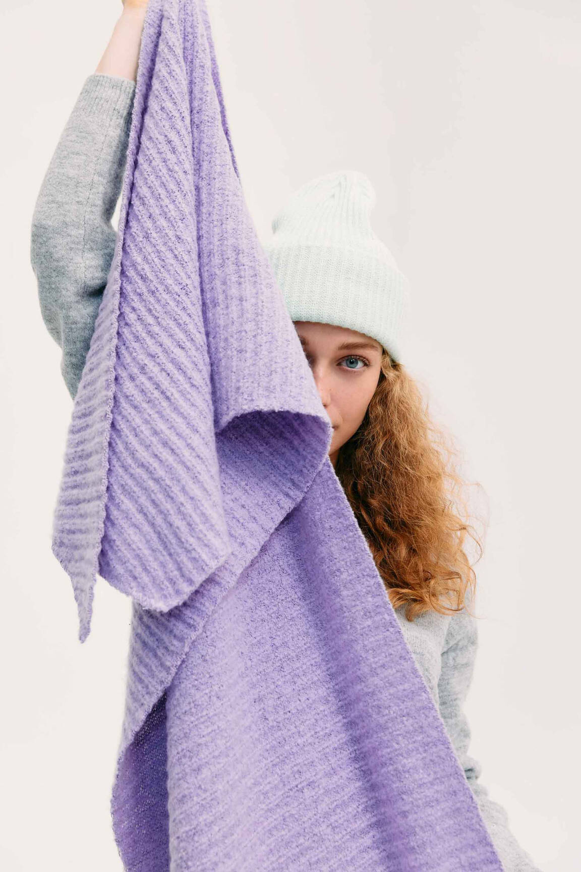 Šalikas violetinis PIECES moteris