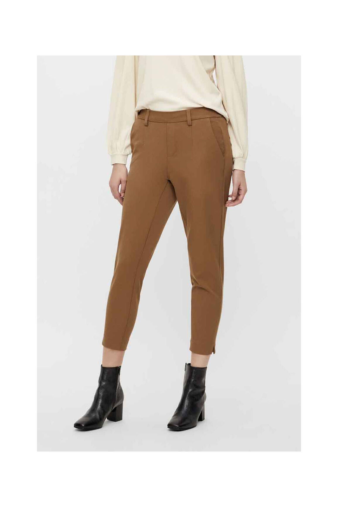 Chino kelnė rudas OBJECT moteris