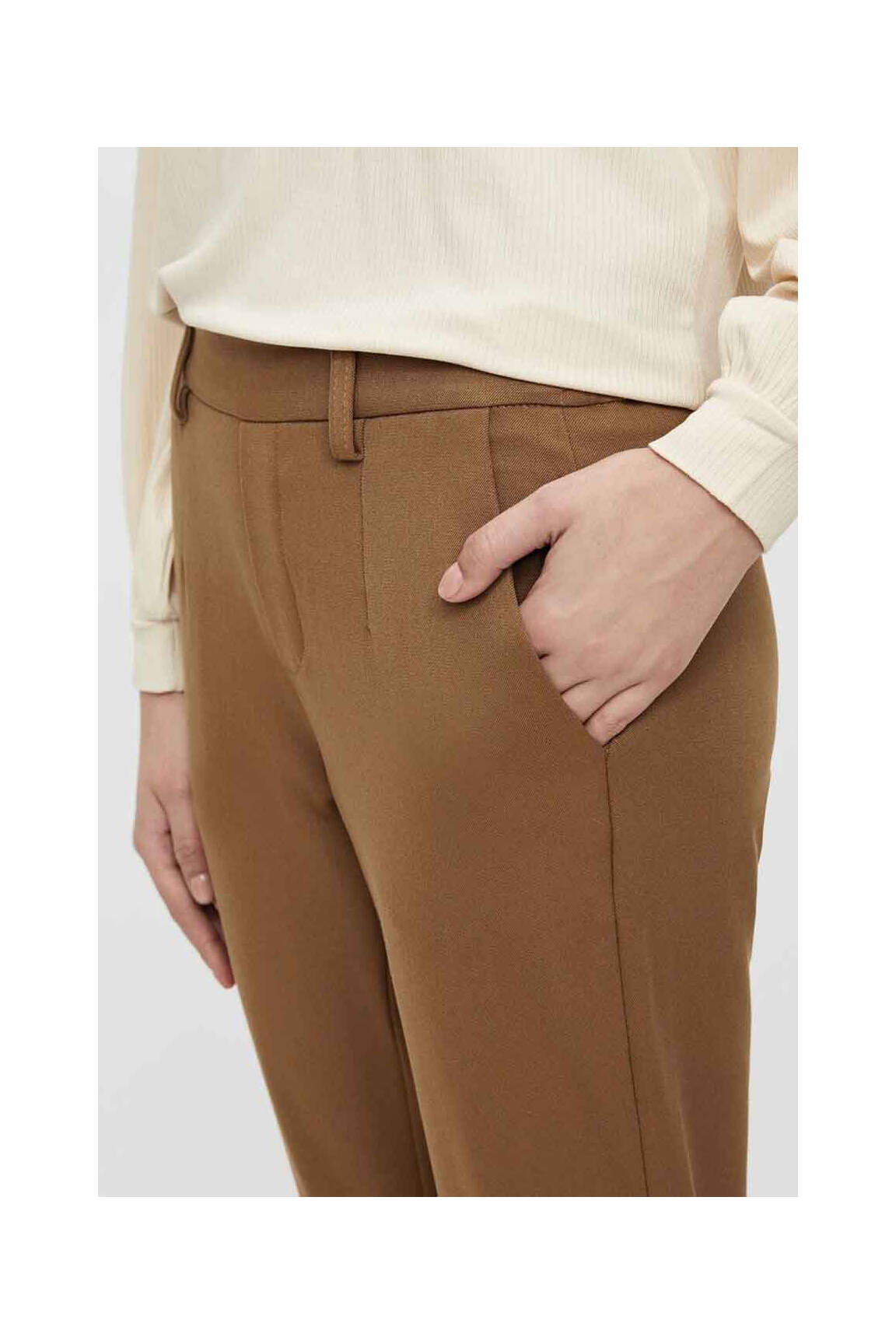 Chino kelnė rudas OBJECT moteris