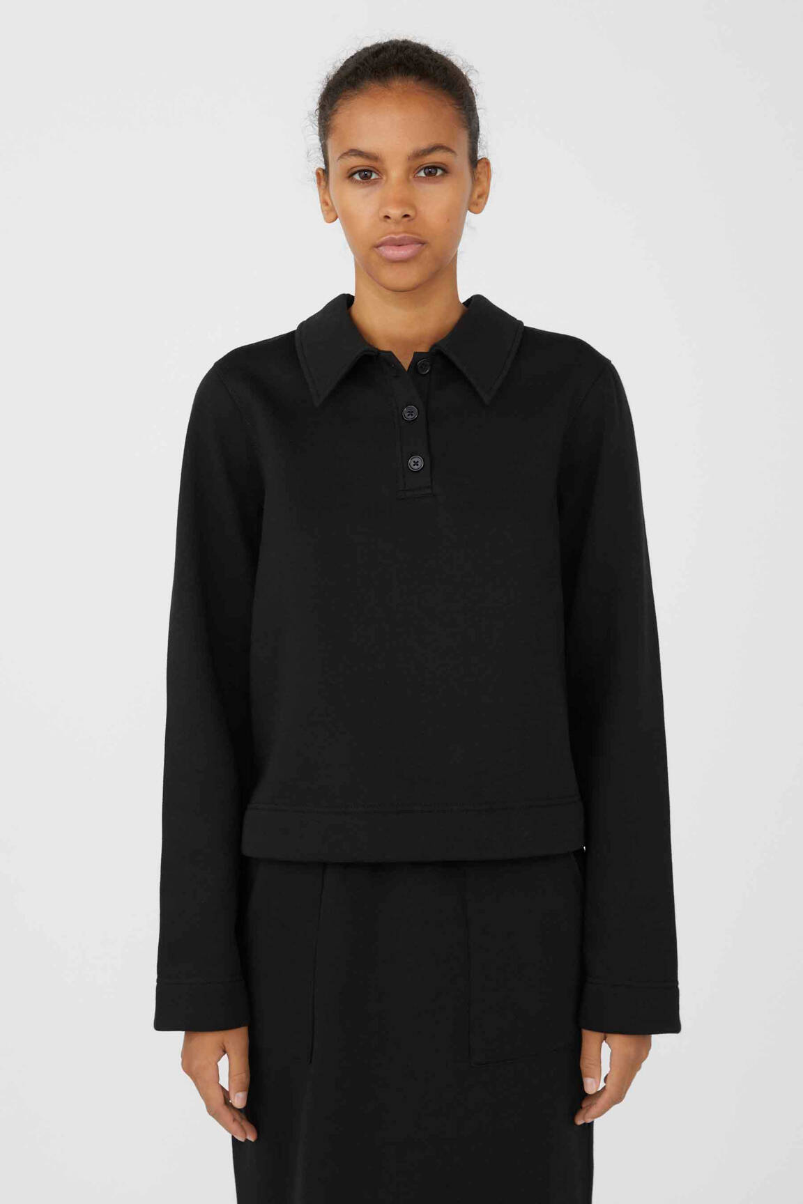 Polo juodas OBJECT moteris