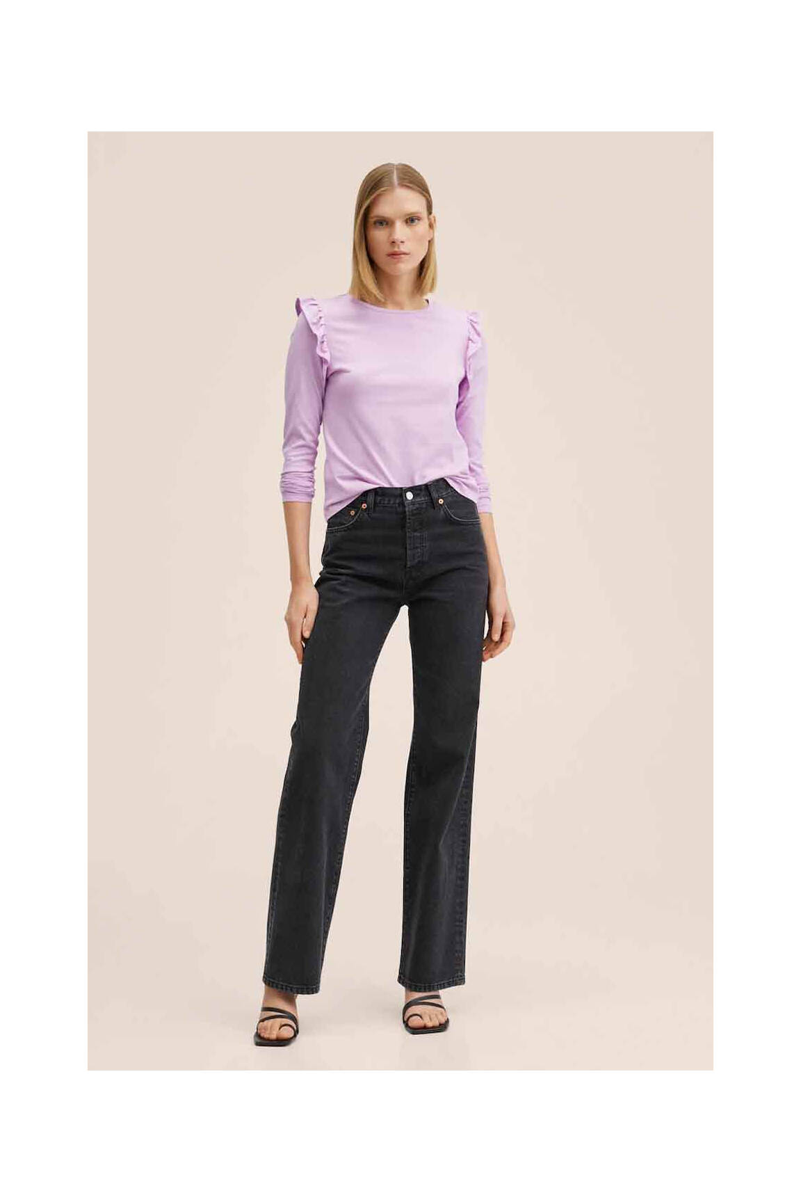 Viršūnė violetinis MANGO moteris