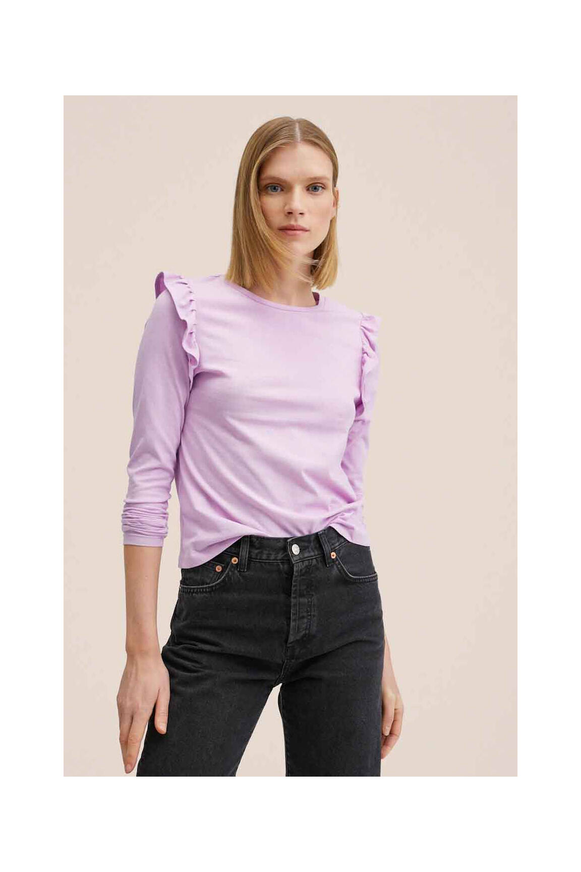 Viršūnė violetinis MANGO moteris