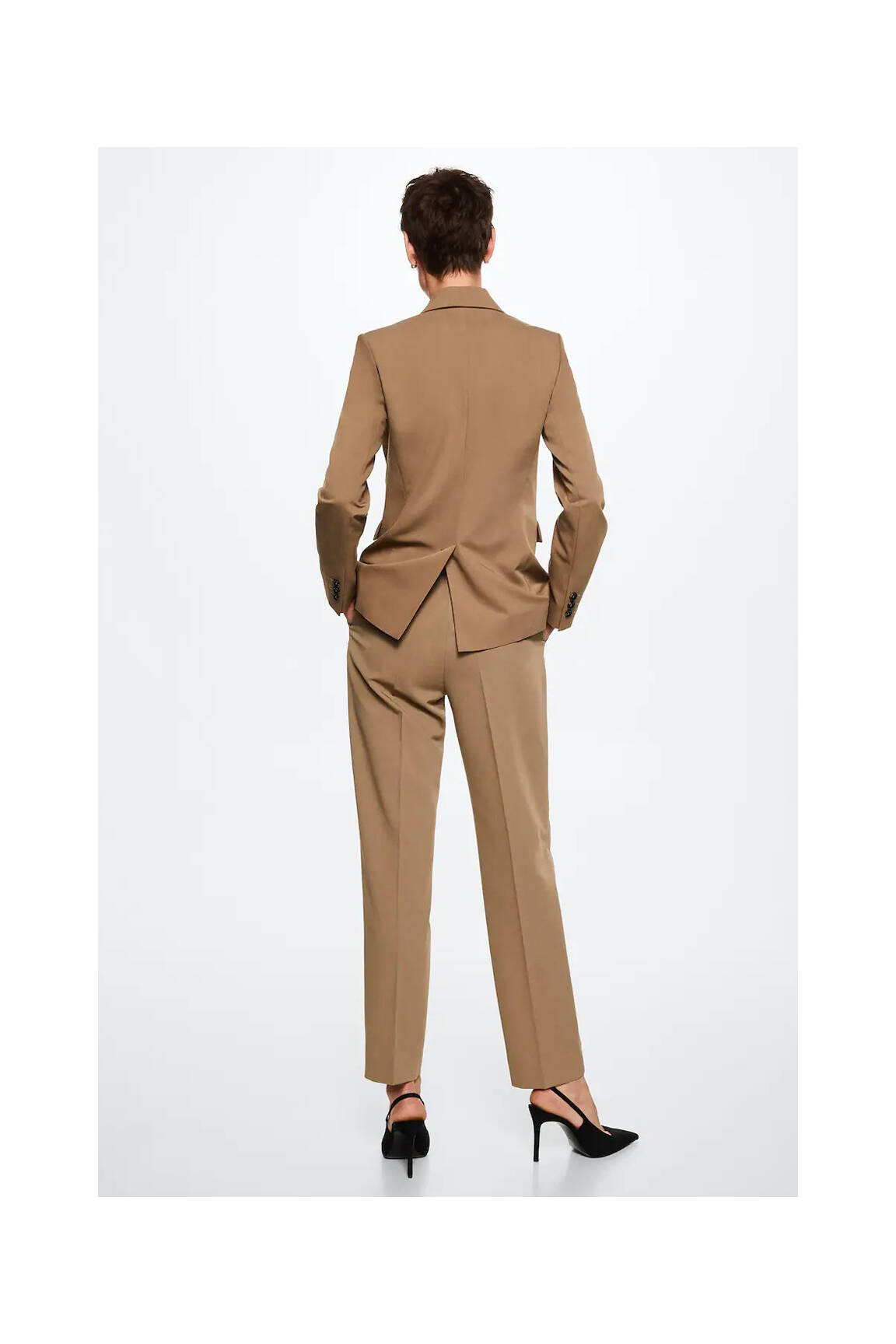 Chino kelnė rudas MANGO moteris