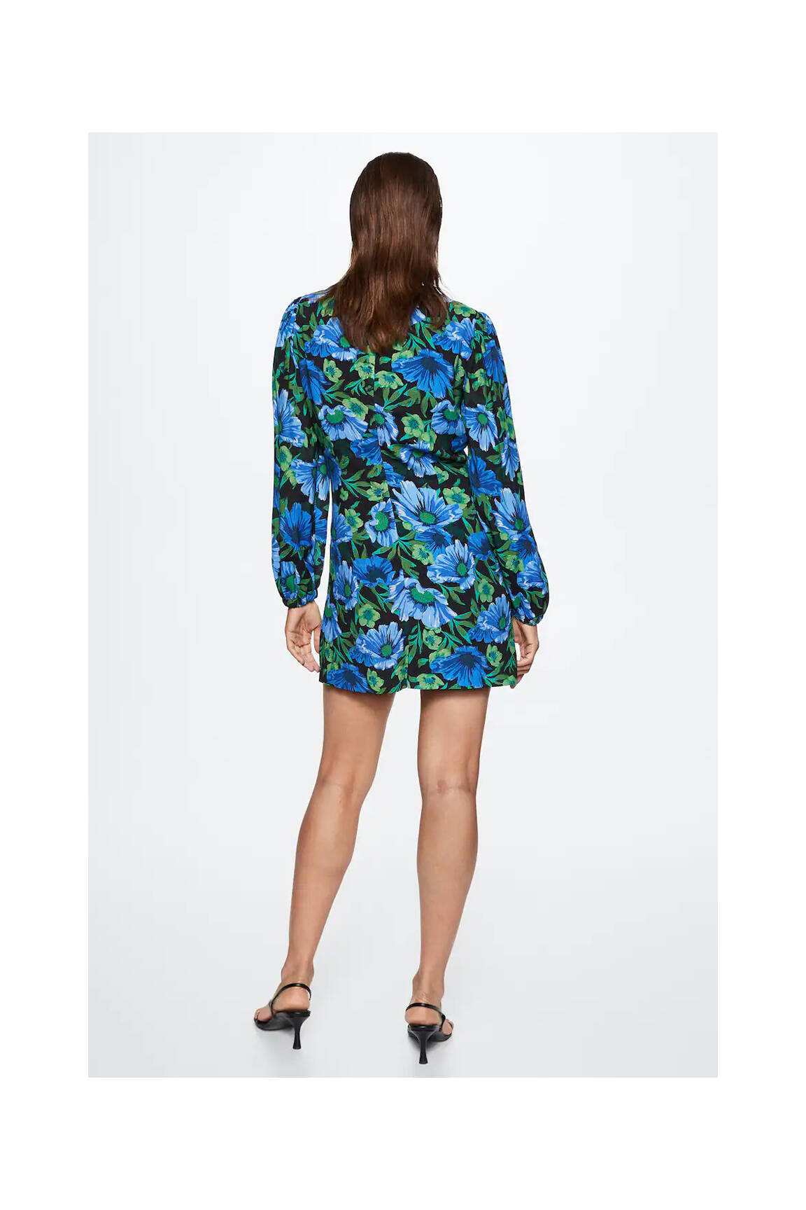 Trumpa suknelė mėlyna MANGO moteris