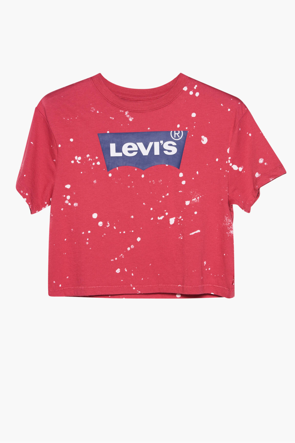 T-marškinys raudona LEVI'S mergina