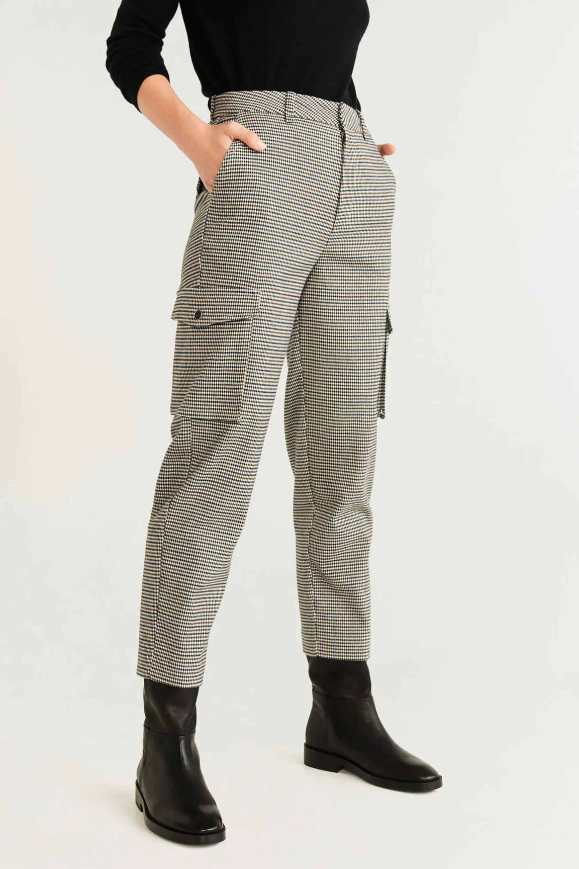 Kargo kelnė baltas MANGO moteris