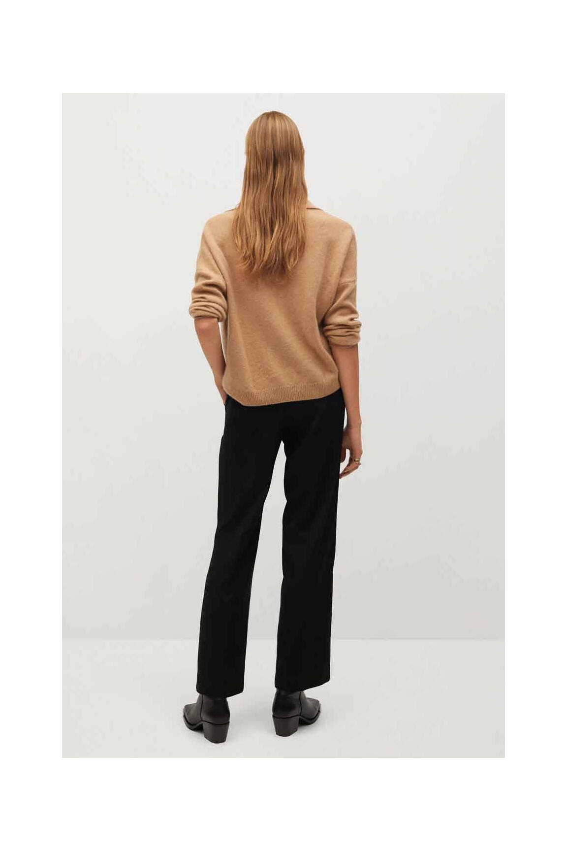 Chino kelnė juodas MANGO moteris