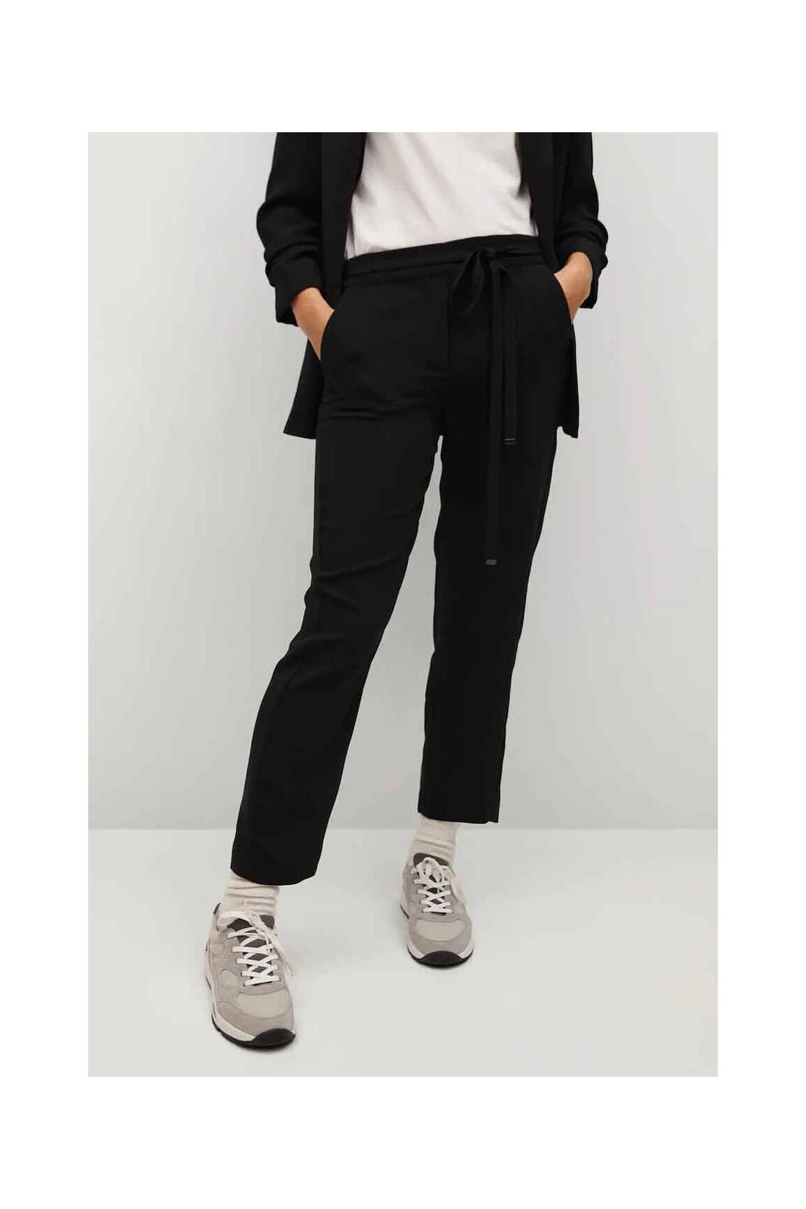 Chino kelnė juodas MANGO moteris