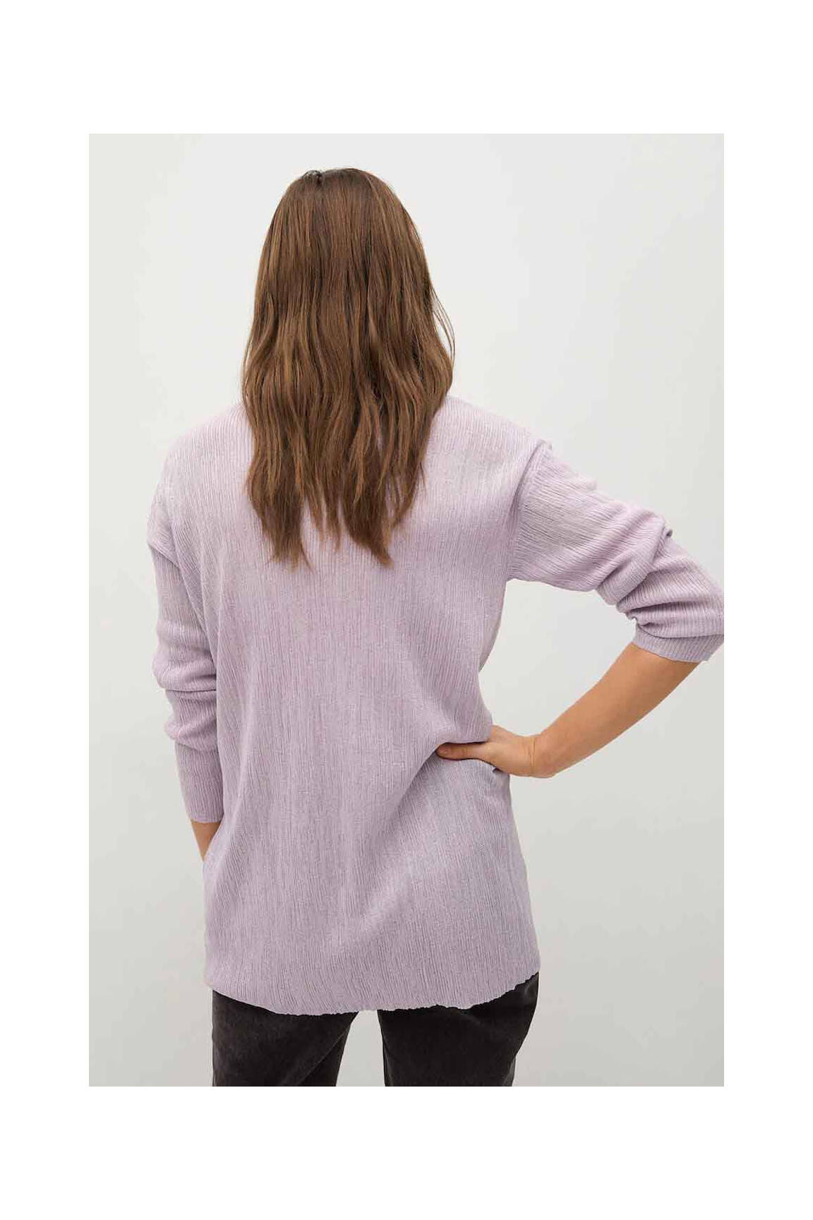 Ilgų rankovių liemenė violetinis MANGO moteris