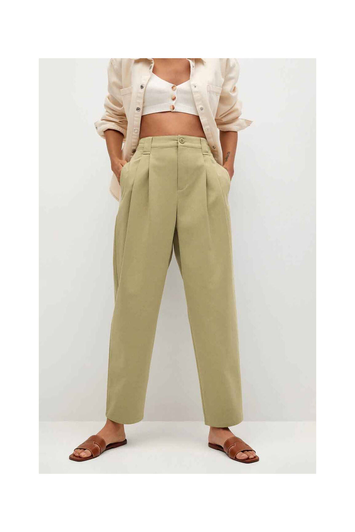 Chino kelnė bežinis MANGO moteris