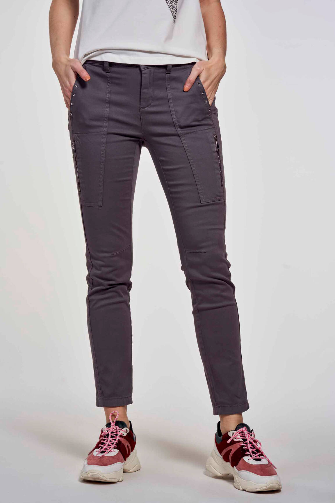 Lieknos kelnės pilka STREET ONE moteris