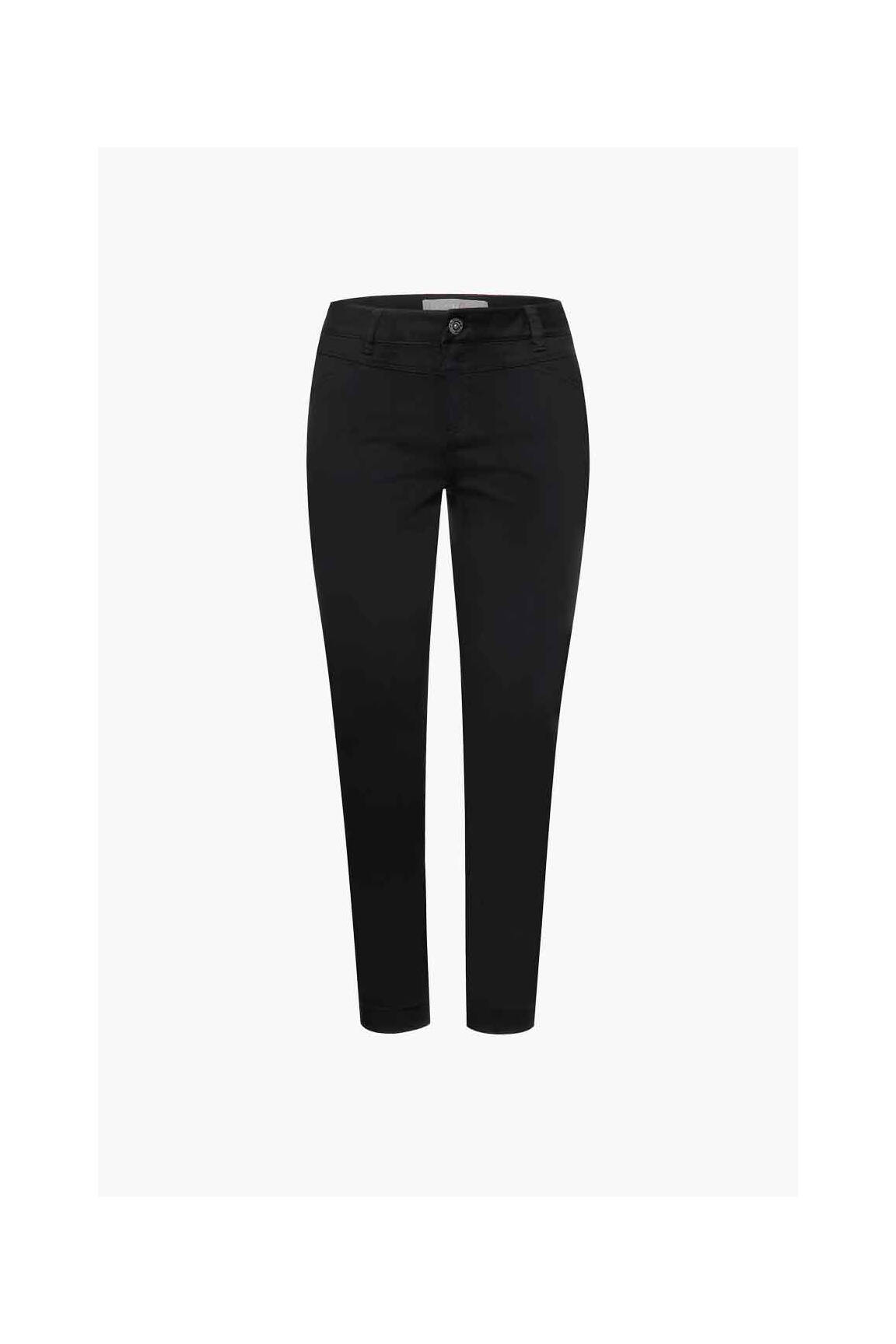 Chino kelnė juodas STREET ONE moteris