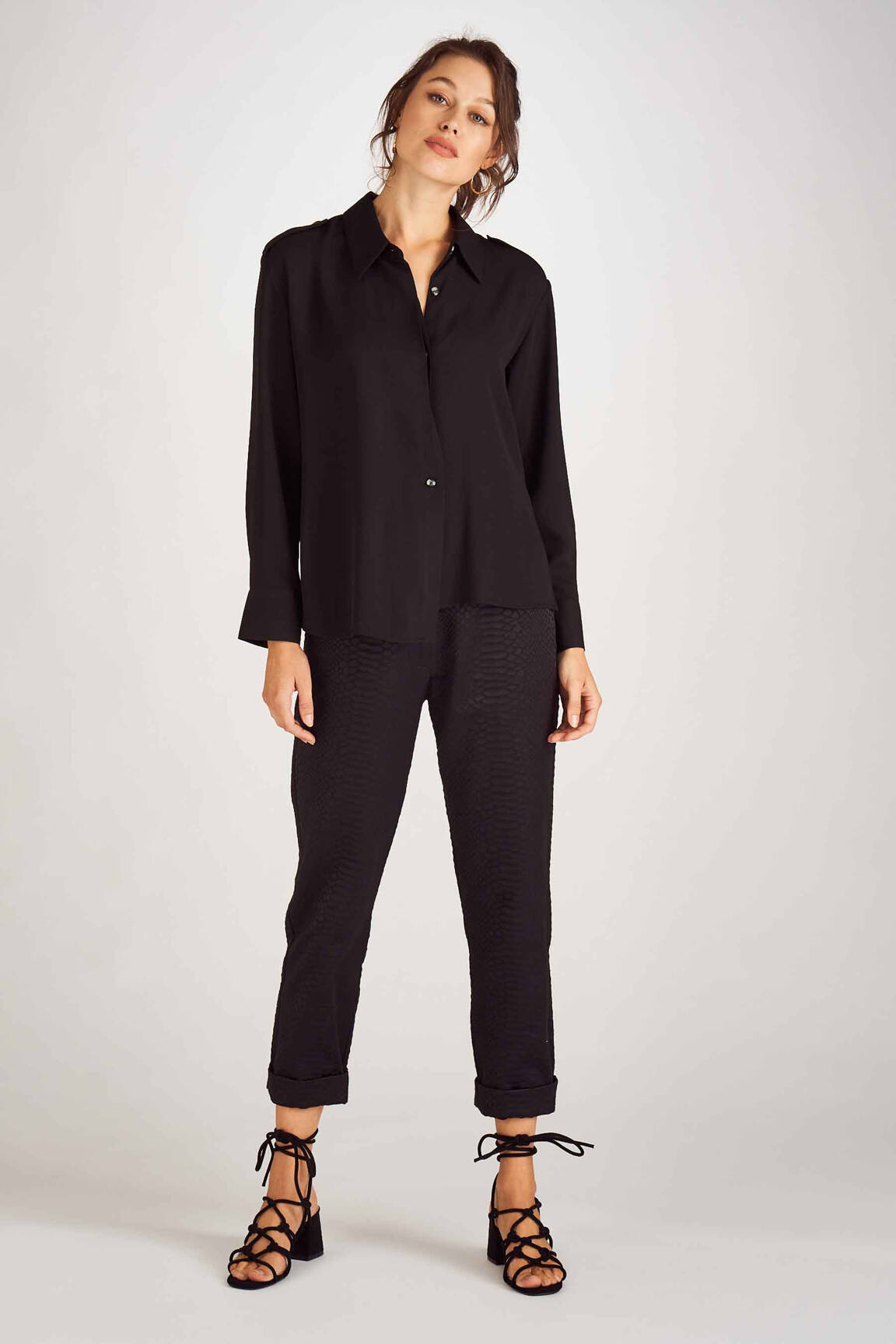 Lieknos kelnės juodas ASTRID BLACK LABEL moteris