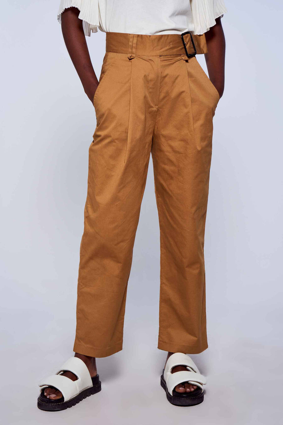 Chino kelnė rudas ASTRID BLACK LABEL moteris
