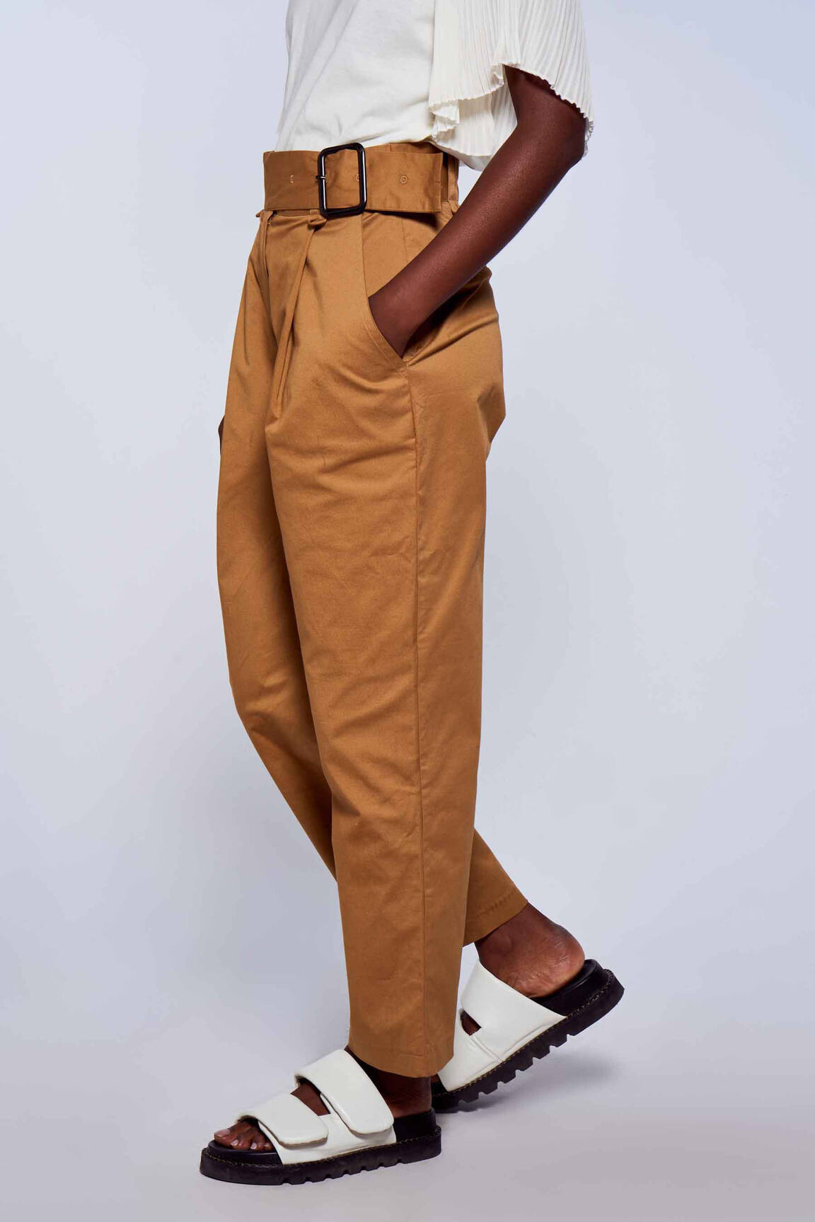 Chino kelnė rudas ASTRID BLACK LABEL moteris