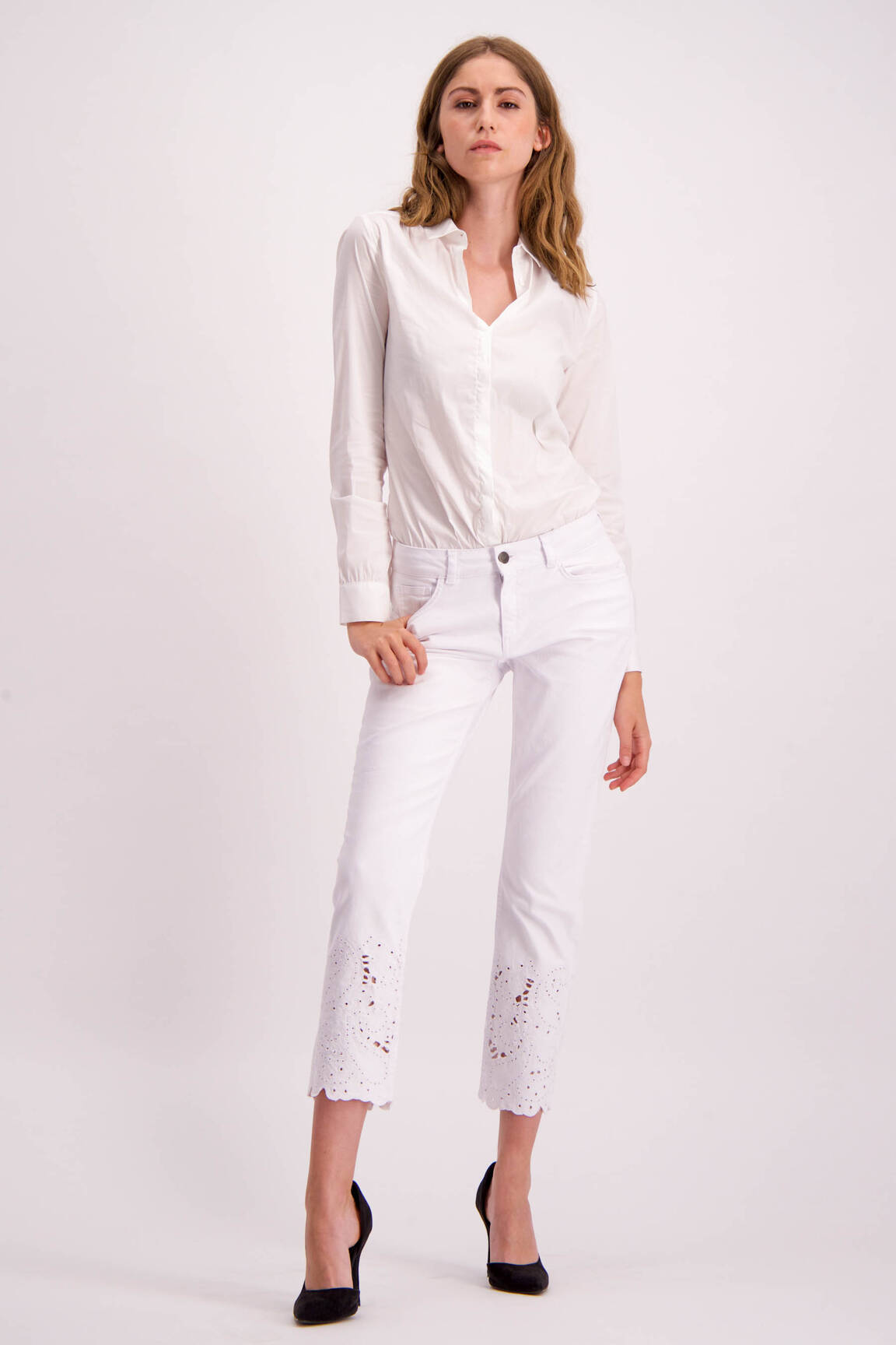 Lieknos džinsai baltas ASTRID BLACK LABEL moteris