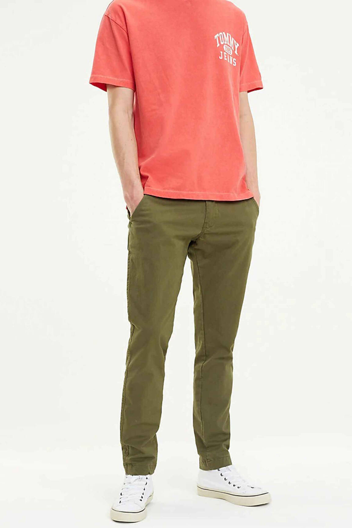 Chino kelnė žalias TOMMY HILFIGER vyras