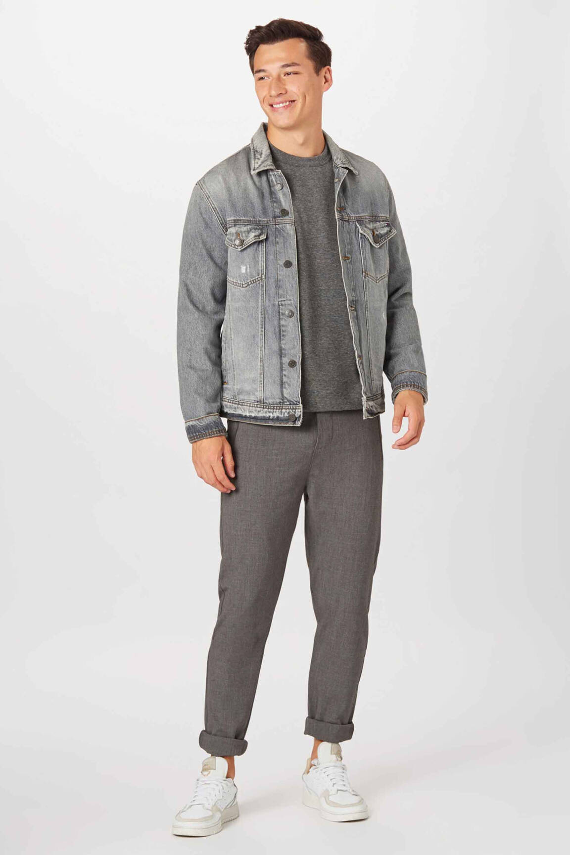 Lieknos kelnės pilka DENIM PROJECT vyras