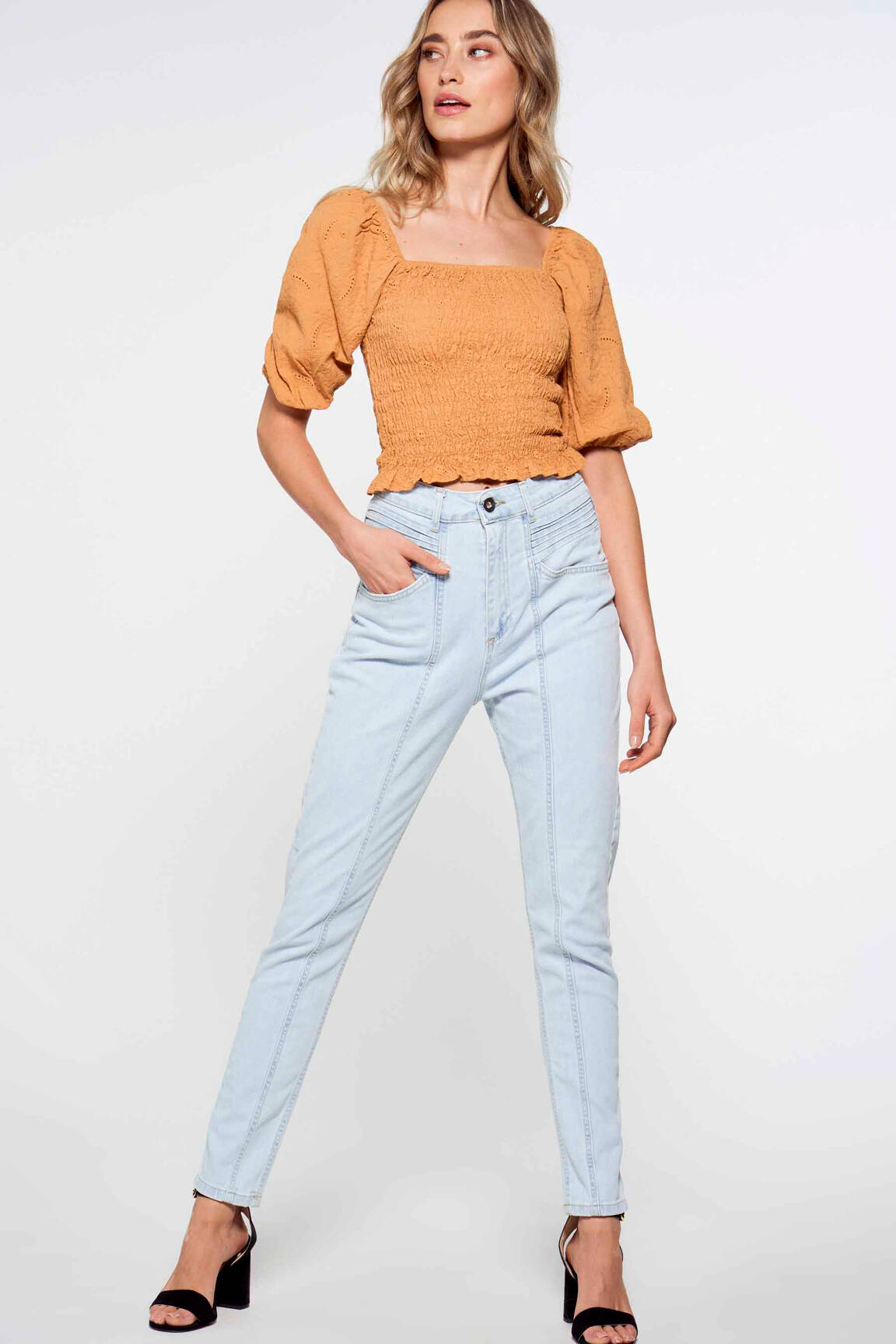 Moteriškas marškinys oranžinė FOUDRE BY AURELIE VAN DAELEN moteris